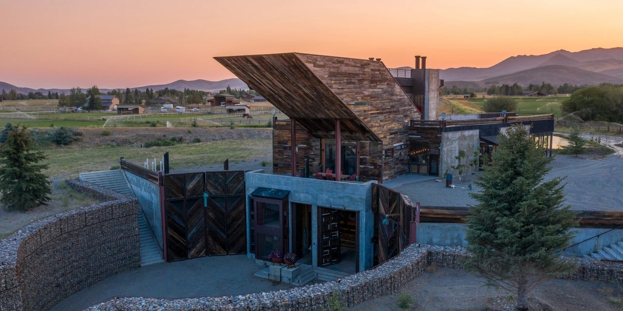 From the Sky, This 9.95 Million Idaho Mansion Looks Like a Starship