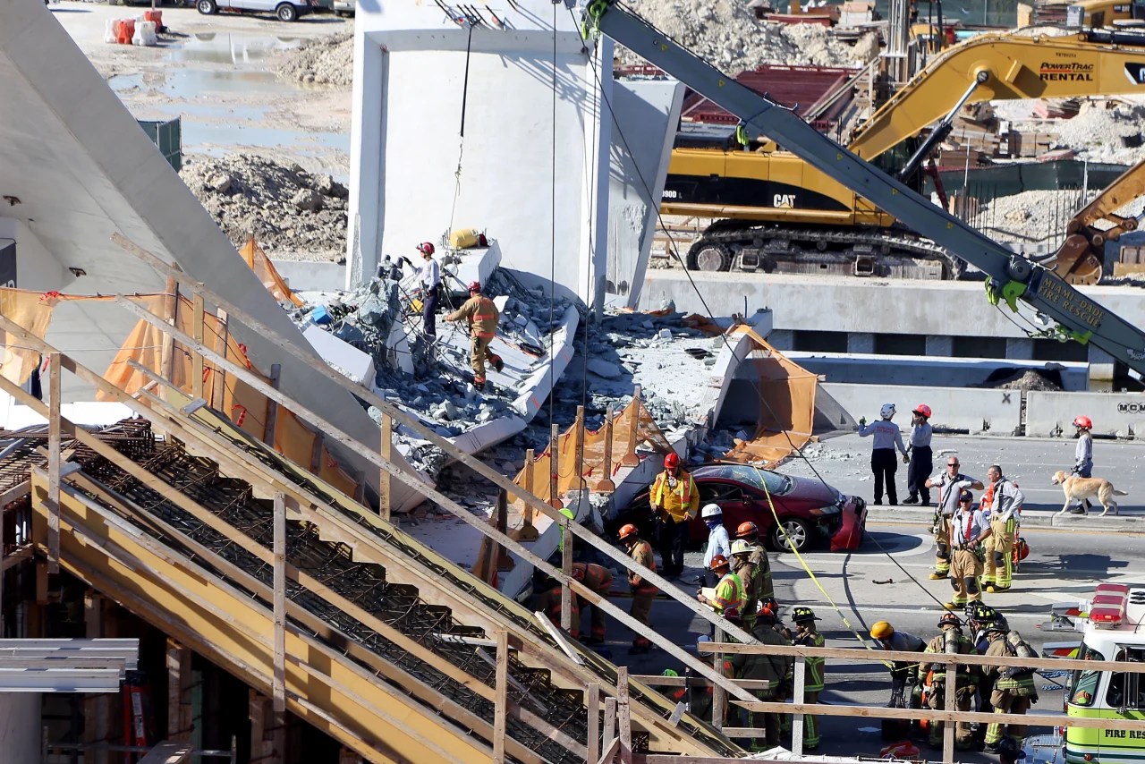 Pedestrian Bridge Collapses in Miami, Leaving at Least Six Dead WSJ