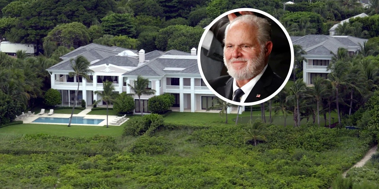 Rush Limbaugh’s Palm Beach Home Aims to Sell for 150 Million to 175