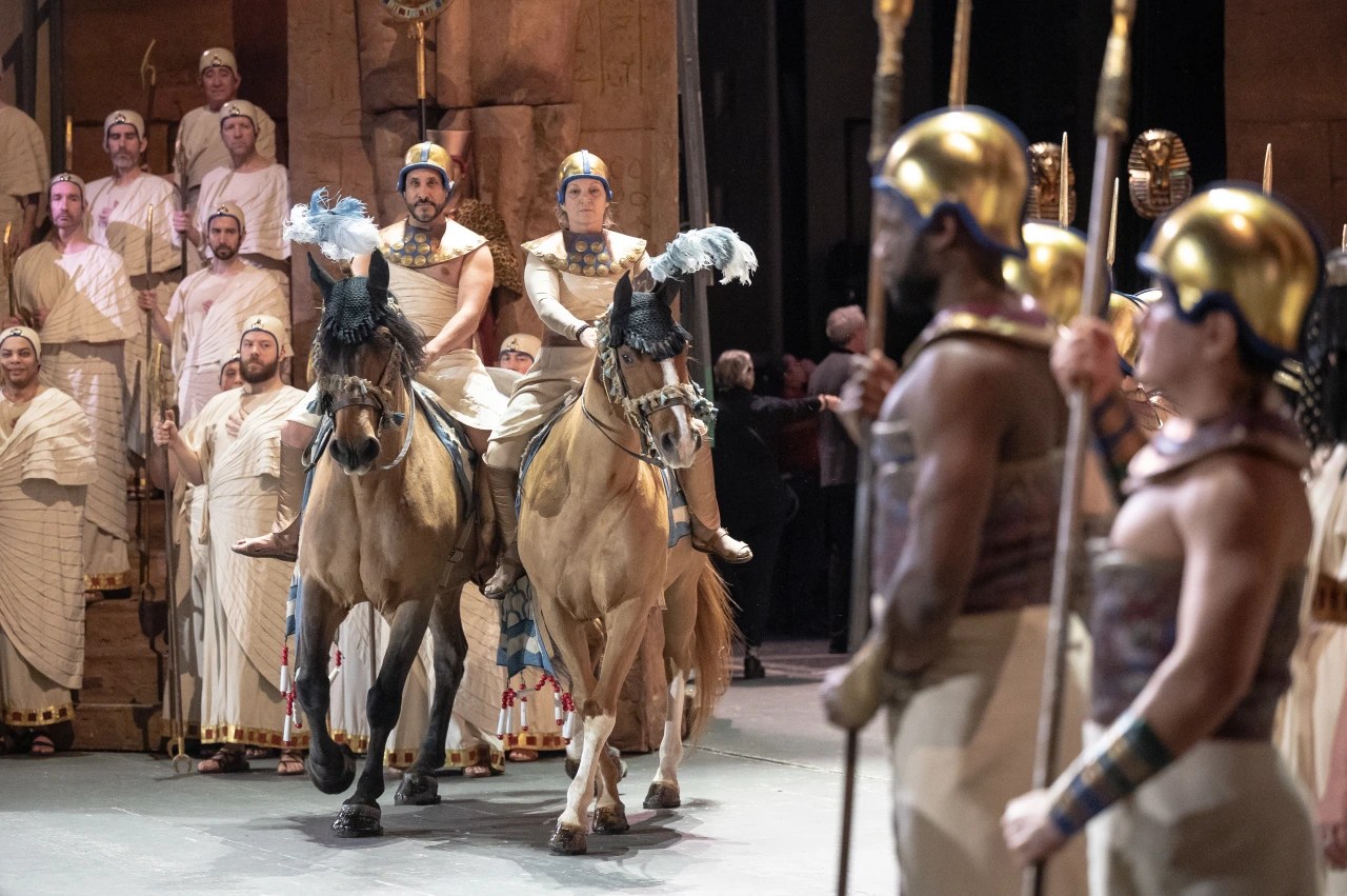 The Horses of ‘Aida’ Prepare for Their Metropolitan Opera Curtain Call
