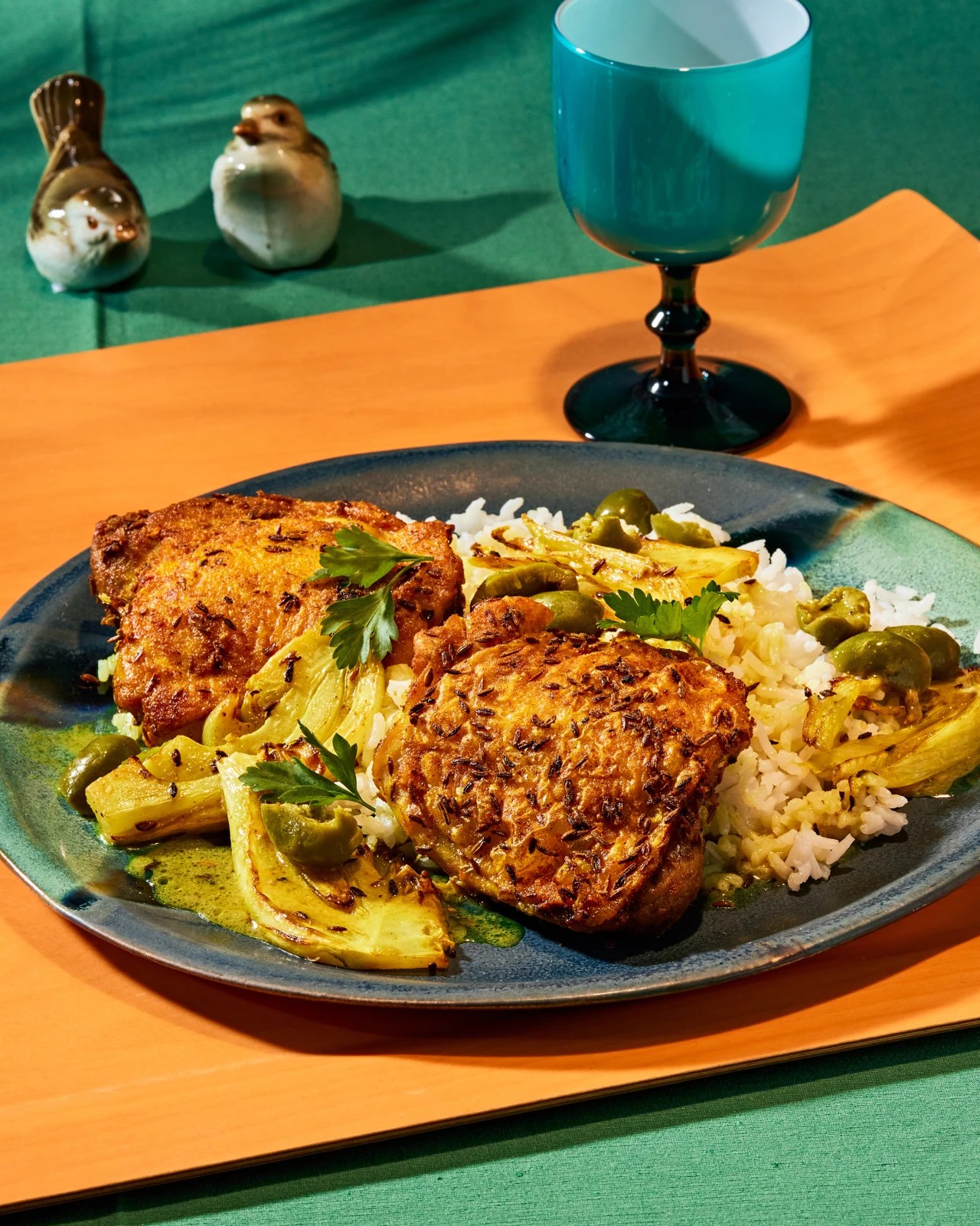 Roast Chicken Thighs With Fennel, Green Olives and Lemon WSJ Recipes