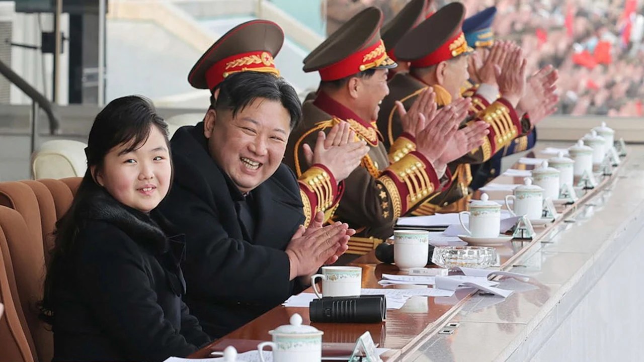 Watch North Korea’s Kim Jong Un and Daughter Cheer Watching Soccer