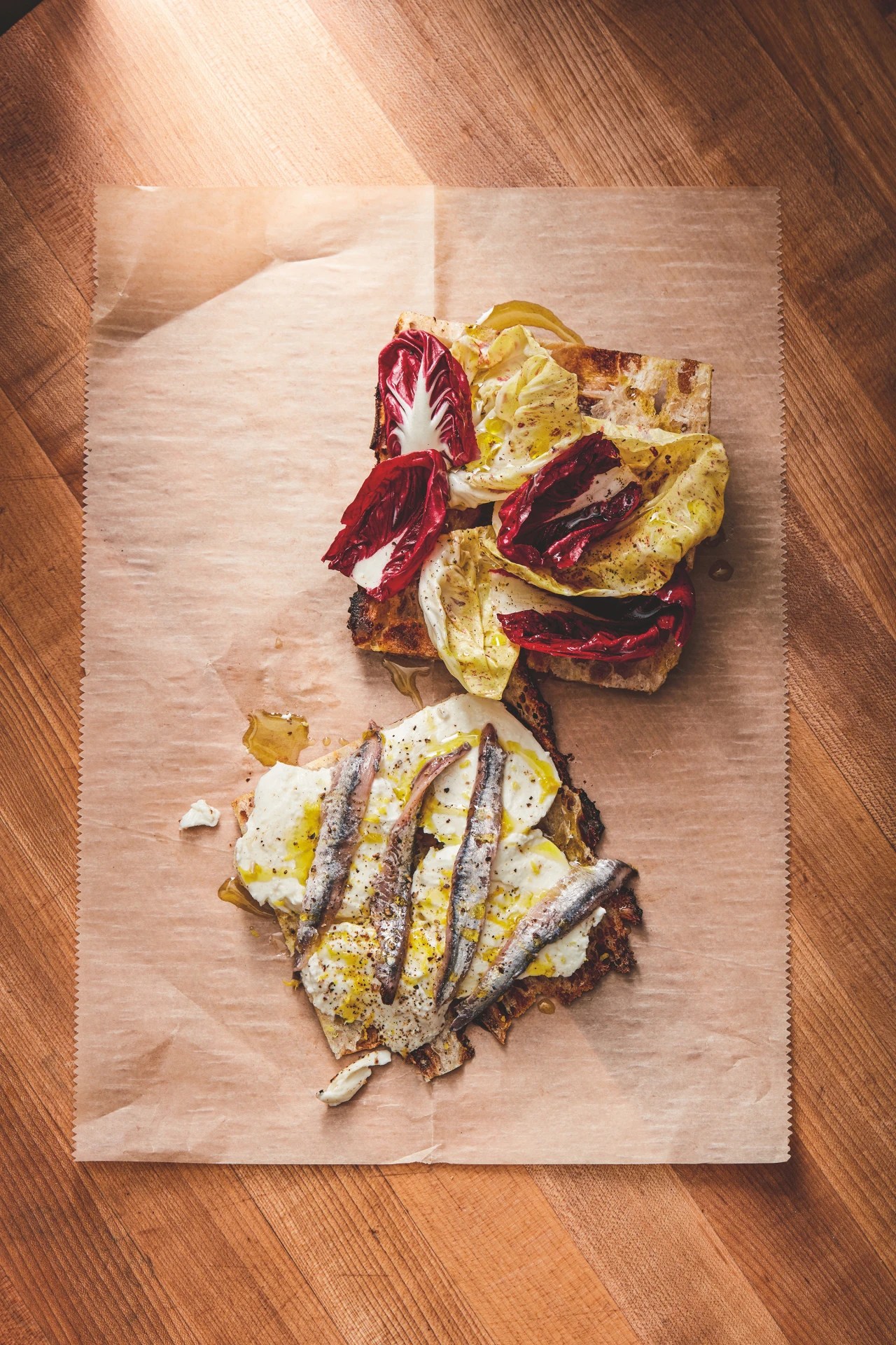 Anchovy Sandwich With Provola and Castelfranco Chicory WSJ Recipes