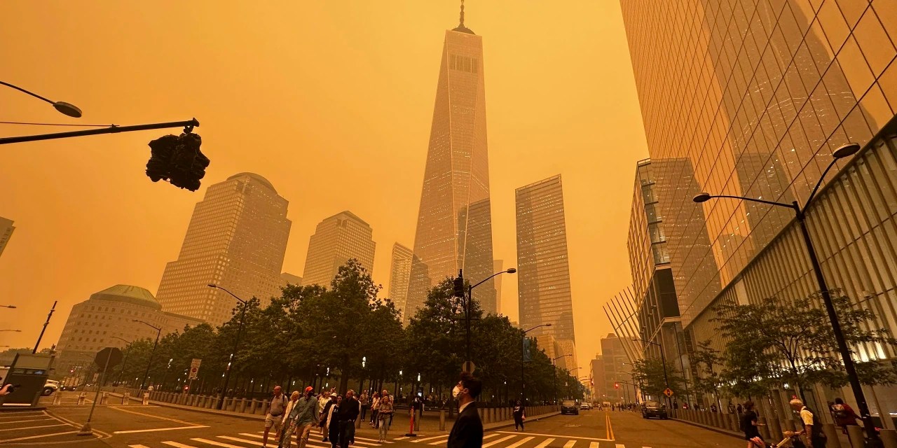 Wildfire Smoke Blankets Sky Across New York City, Prompting AirQuality