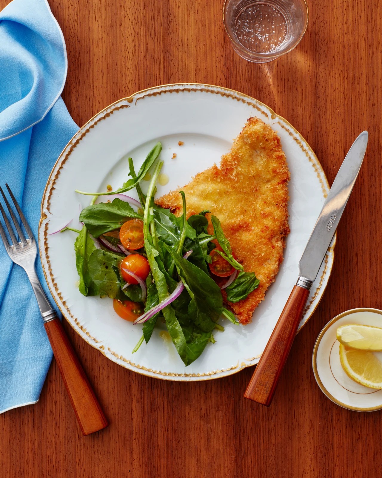 Swordfish Milanese With Arugula, Tomatoes and Red Onion WSJ Recipes