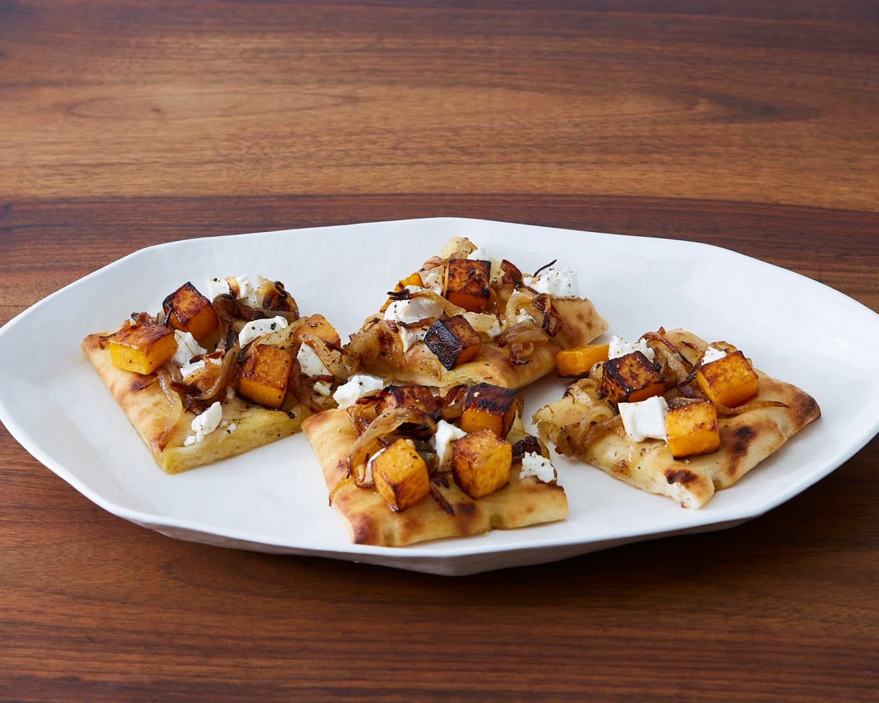 5Ingredient Butternut Squash, Caramelized Onion and Feta Flatbreads