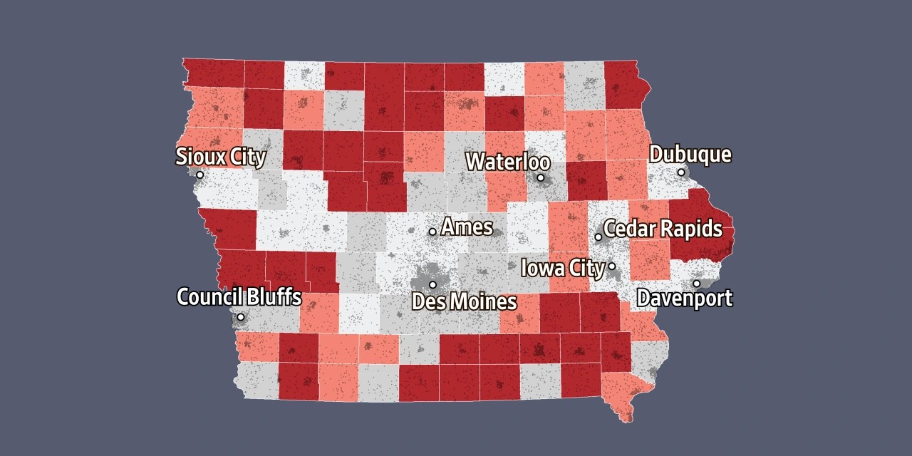 The Iowa Counties Where Trump’s Support Grew the Most WSJ