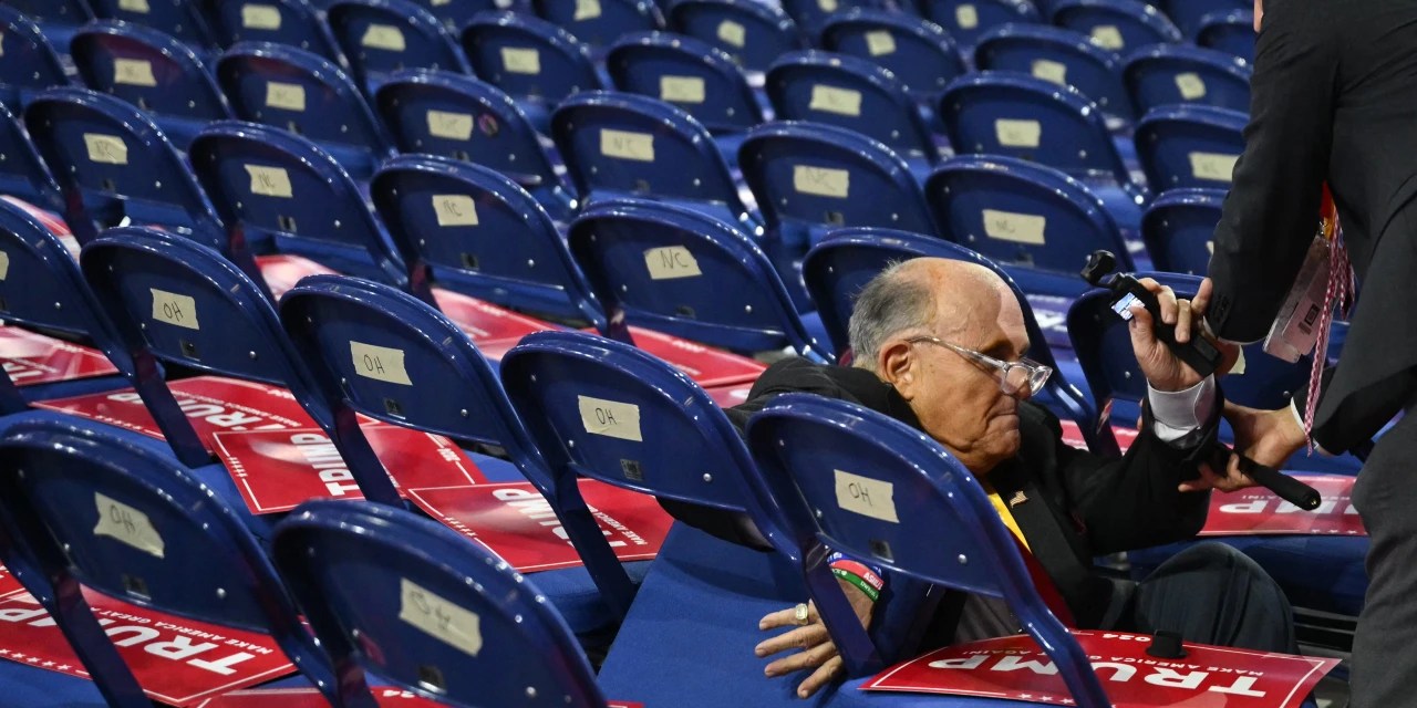 Rudy Giuliani Falls at RNC Convention