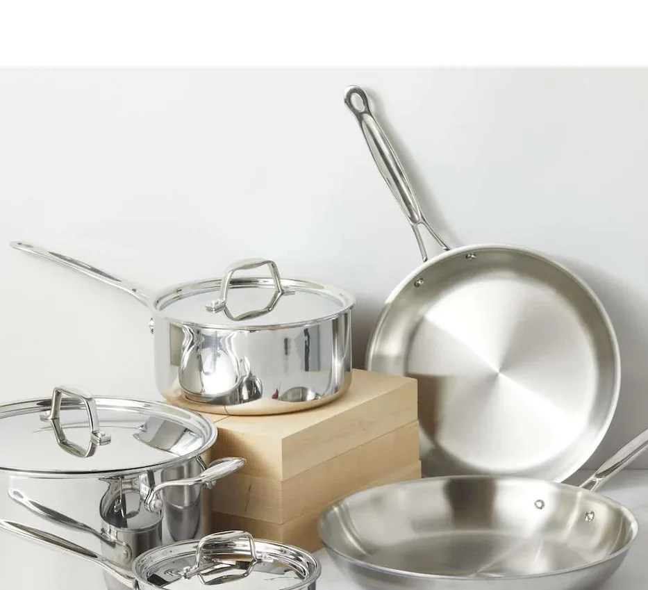 AllClad Copper Core 14Piece Stainless Steel Cookware Set, 58 OFF