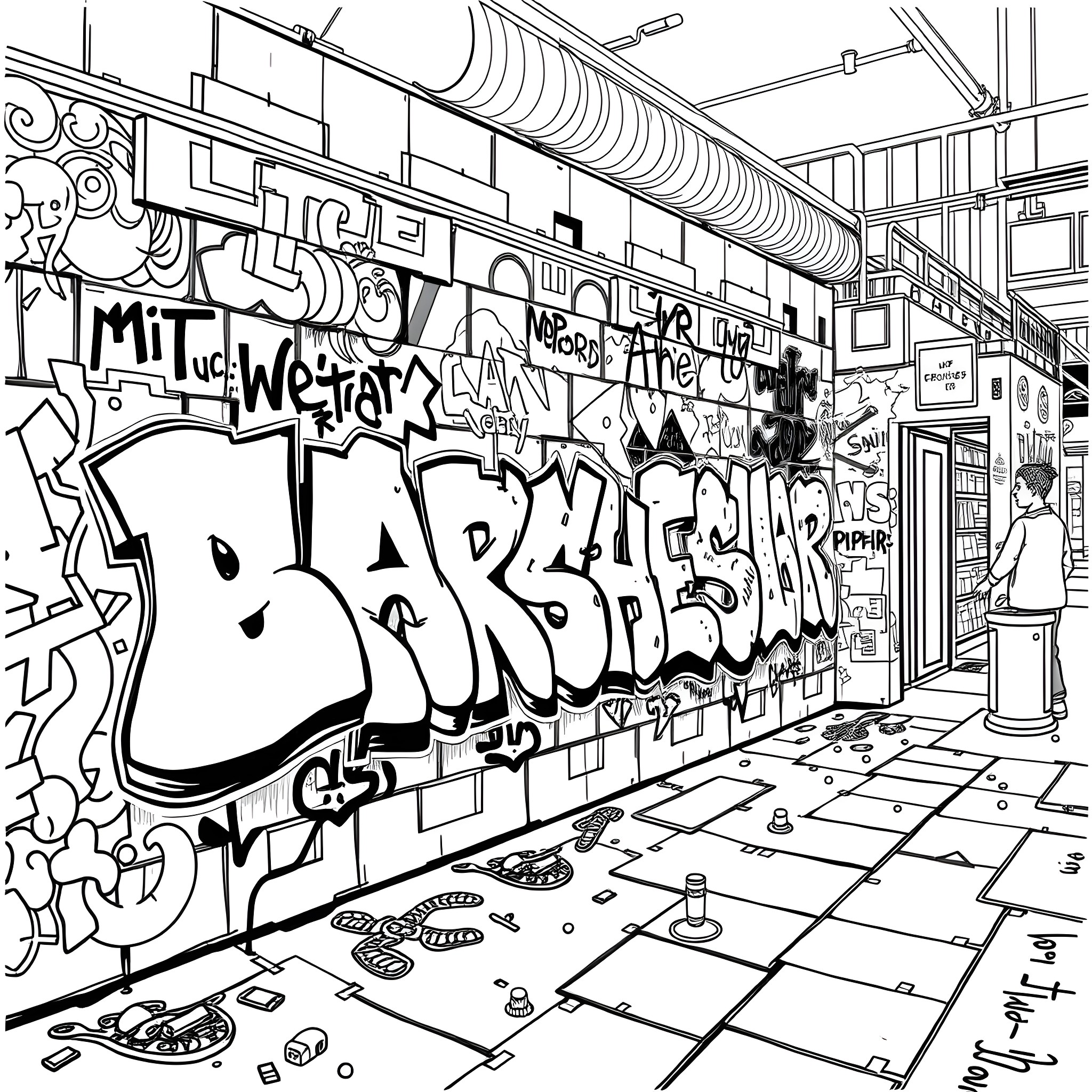 Best Graffiti Coloring Pages (Free Printable PDF)
