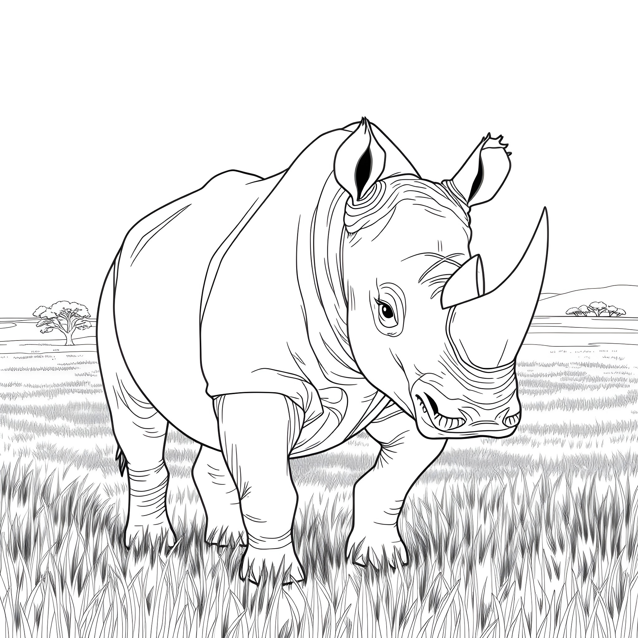 1 Best Rhino Coloring Pages (Free Printable PDFs)