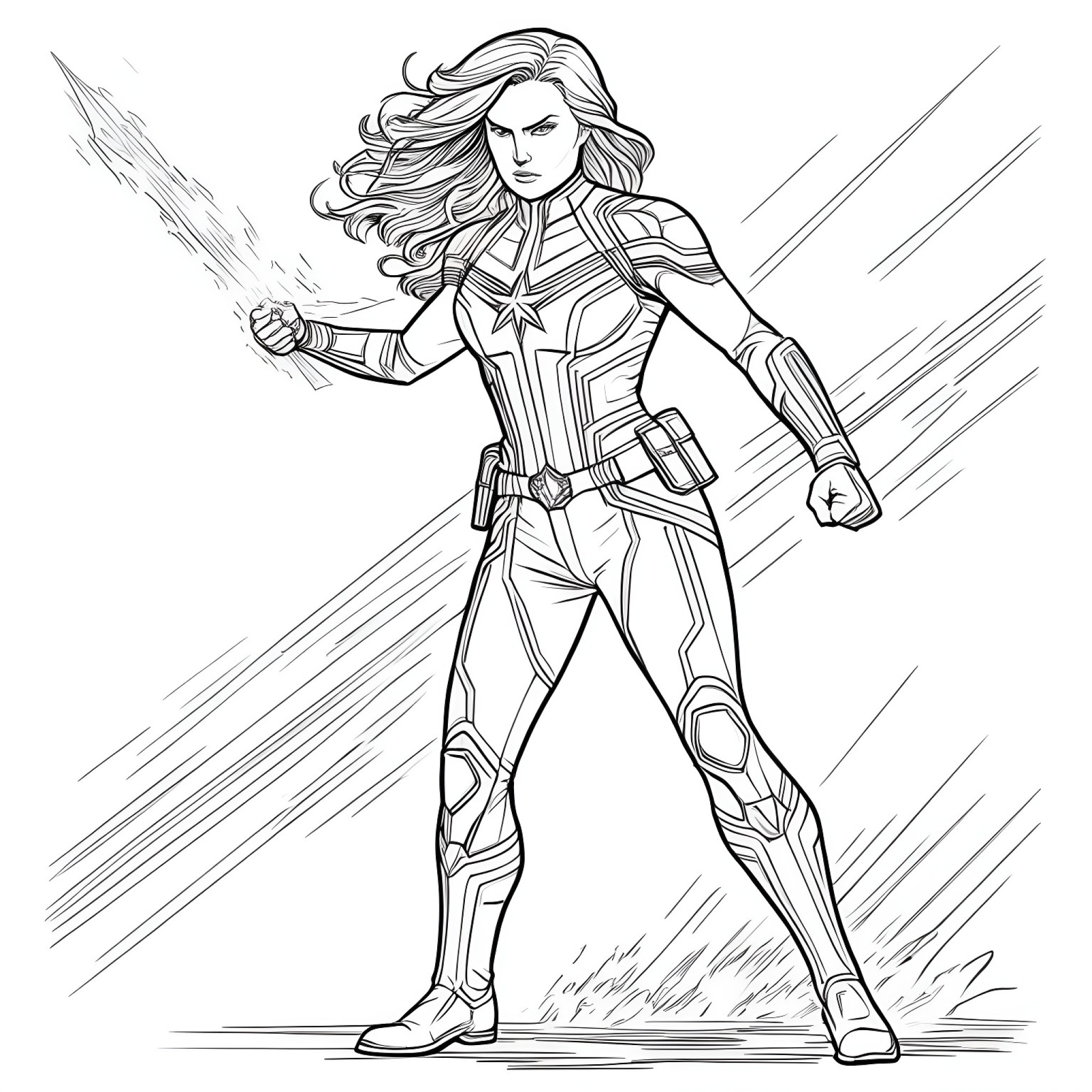 14 Best Captain Marvel Coloring Pages (Free Printable PDFs)