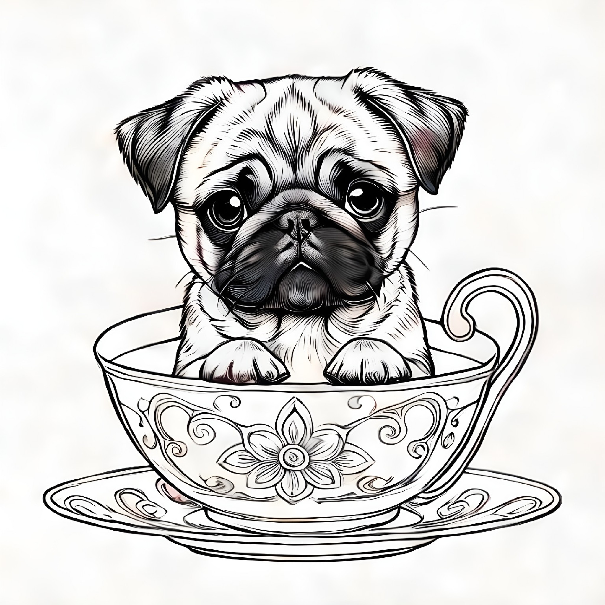 22 Best Pug Coloring Pages (Free Printable PDFs)