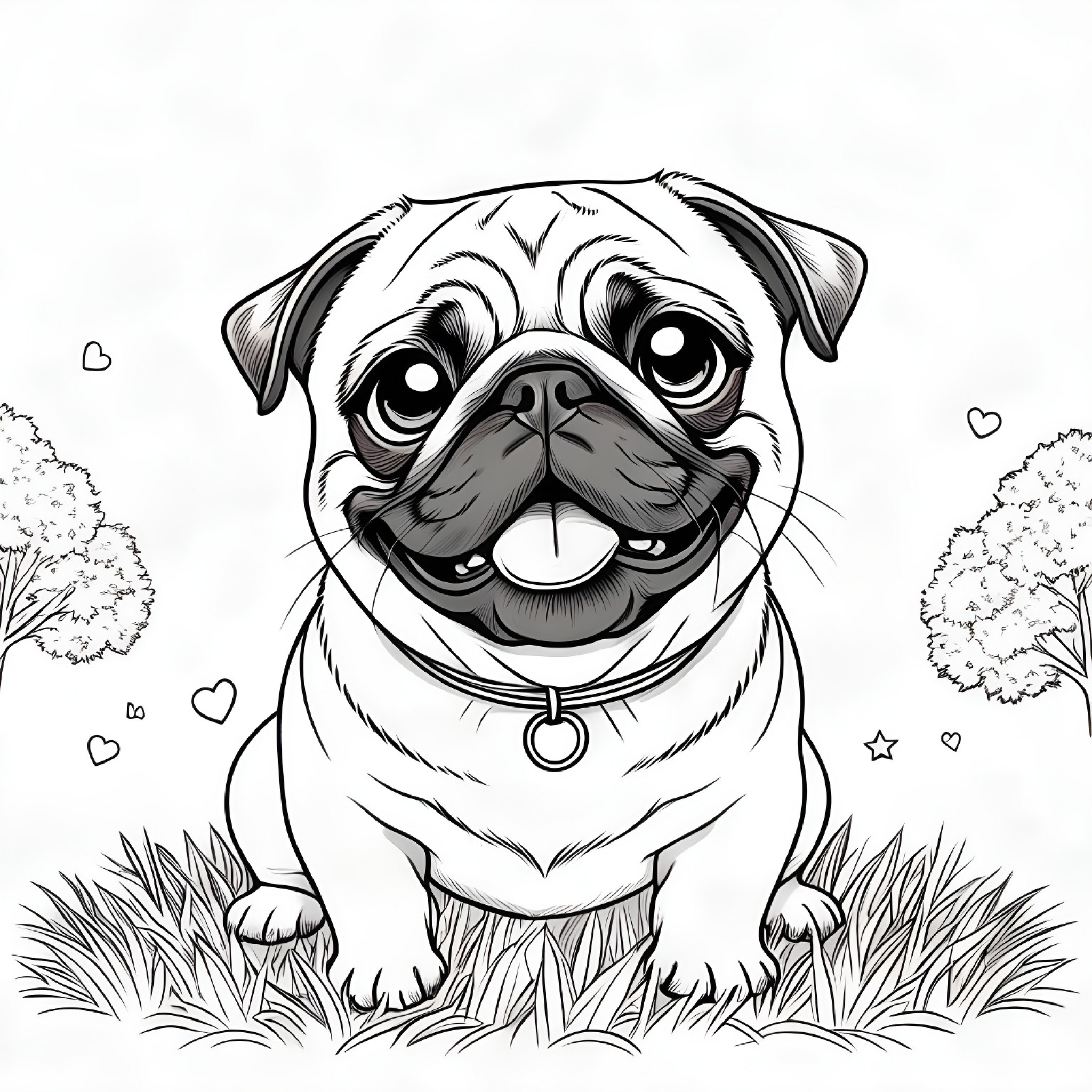 22 Best Pug Coloring Pages (Free Printable PDFs)