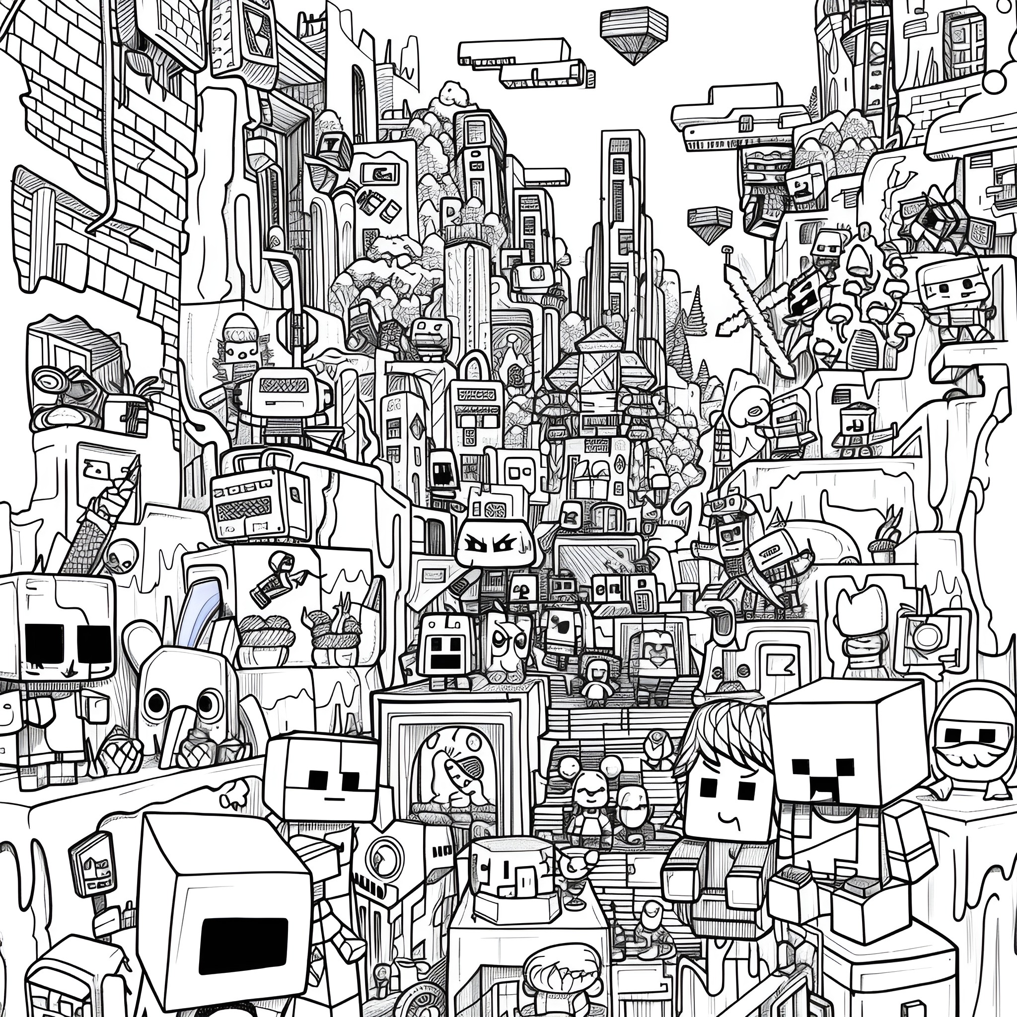 52 Best Minecraft Coloring Pages (Free Printable PDFs)