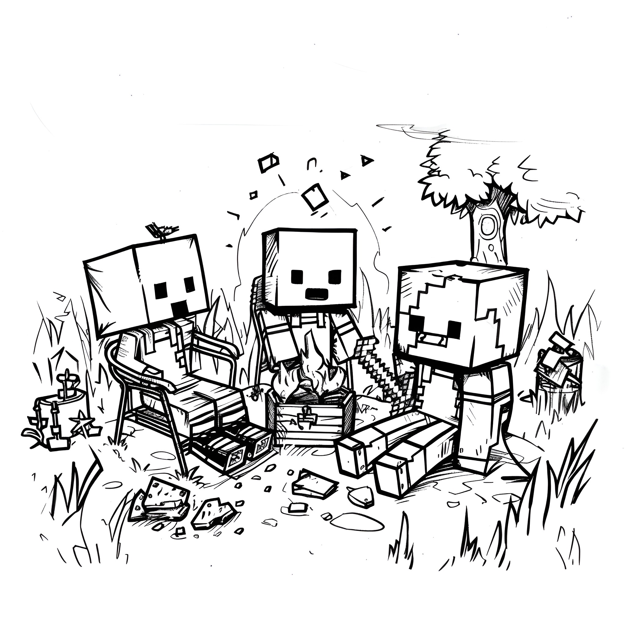 52 Best Minecraft Coloring Pages (Free Printable PDFs)