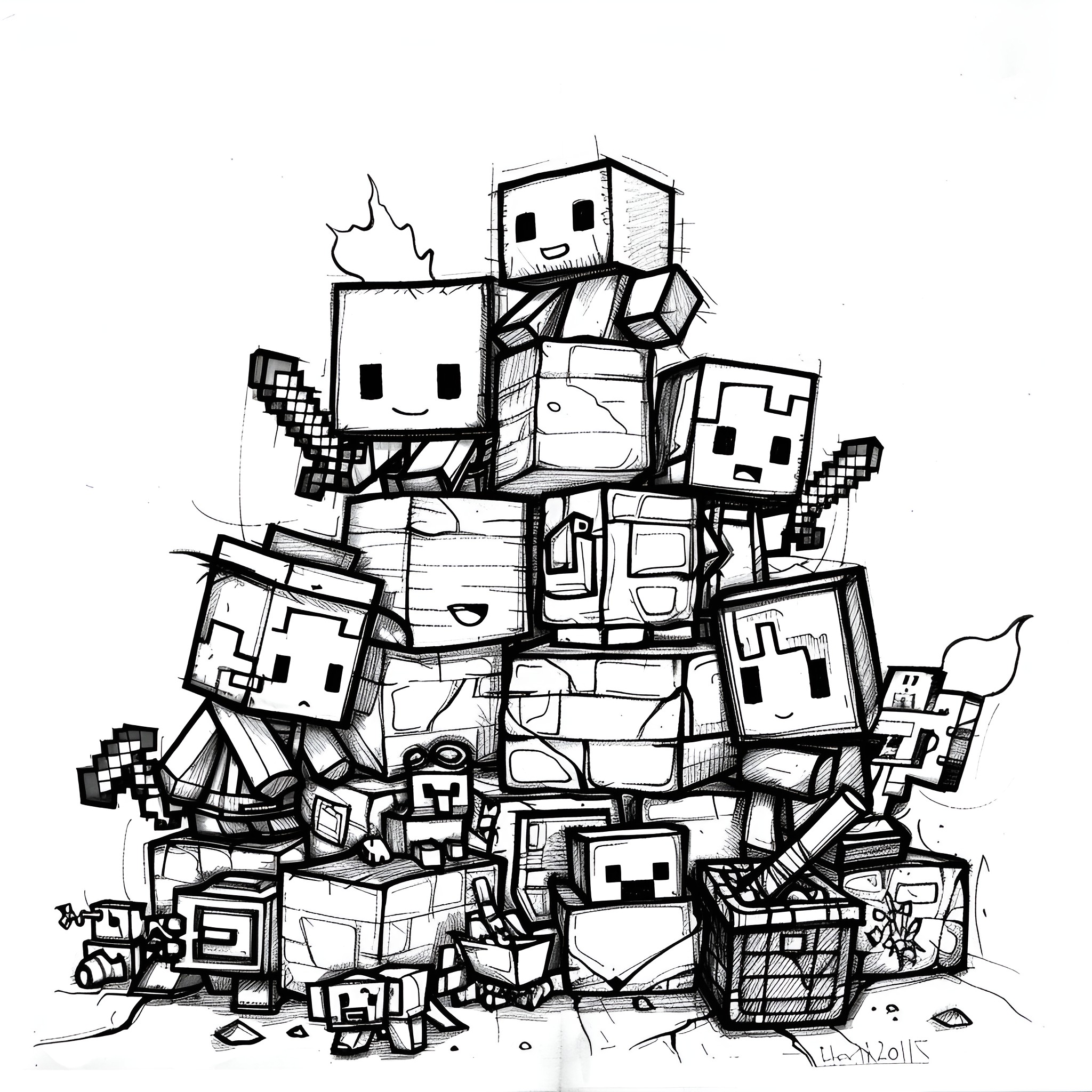 52 Best Minecraft Coloring Pages (Free Printable PDFs)