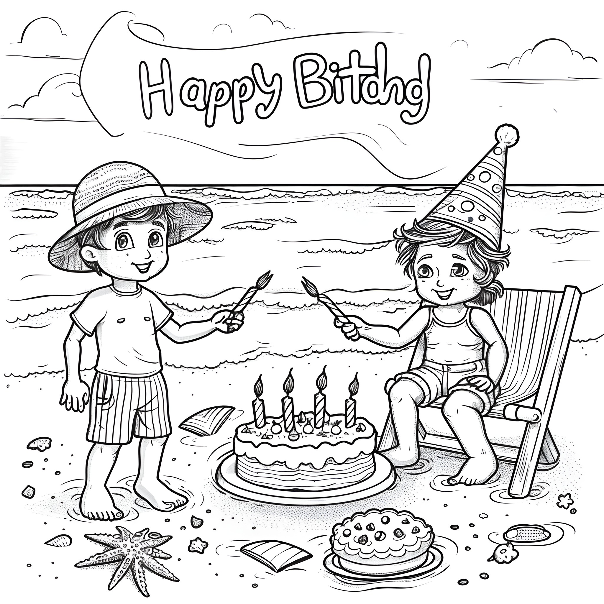 45 Best Happy Birthday Coloring Pages (Free Printable PDFs)