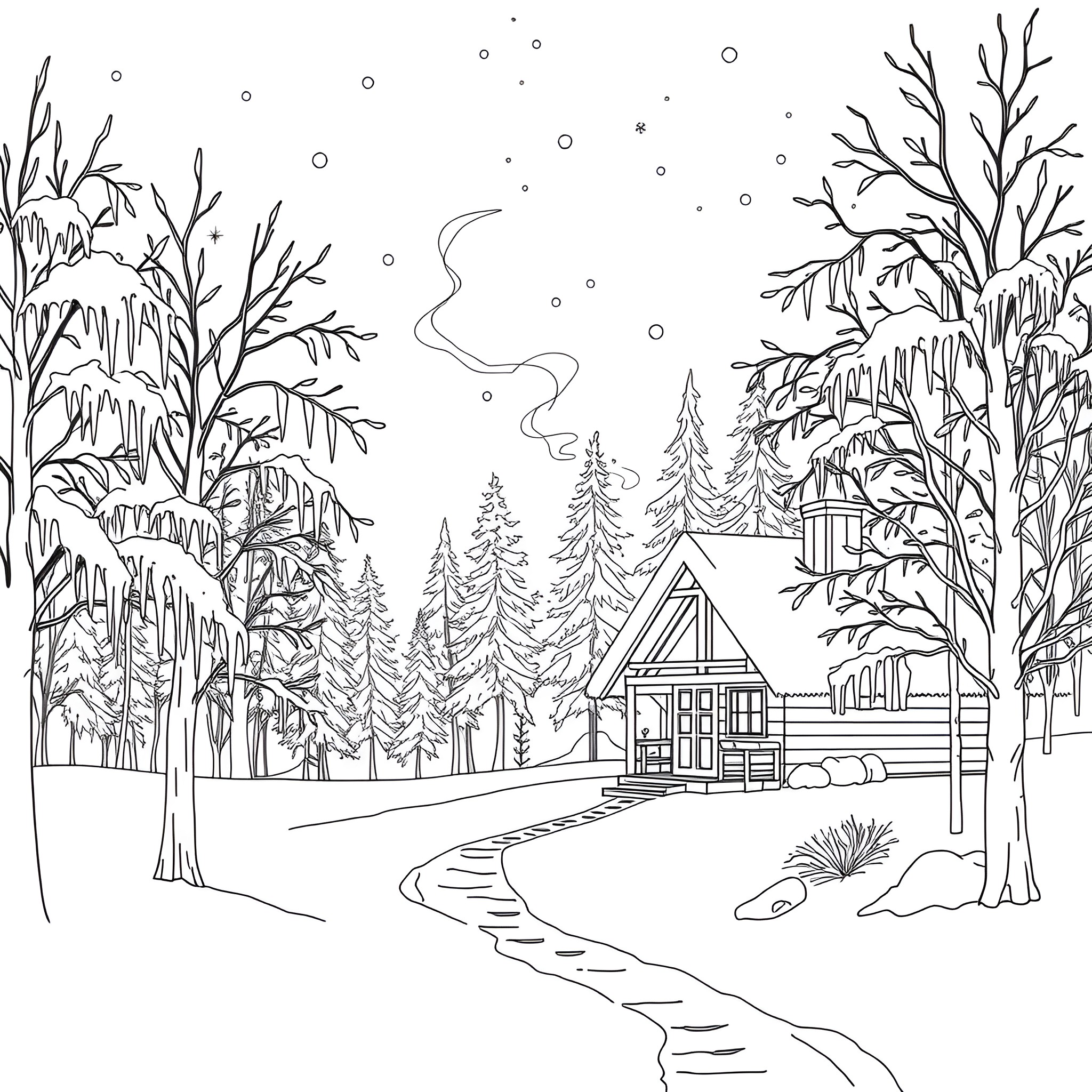 1 Best Winter Wonderland Coloring Pages (Free Printable PDFs)