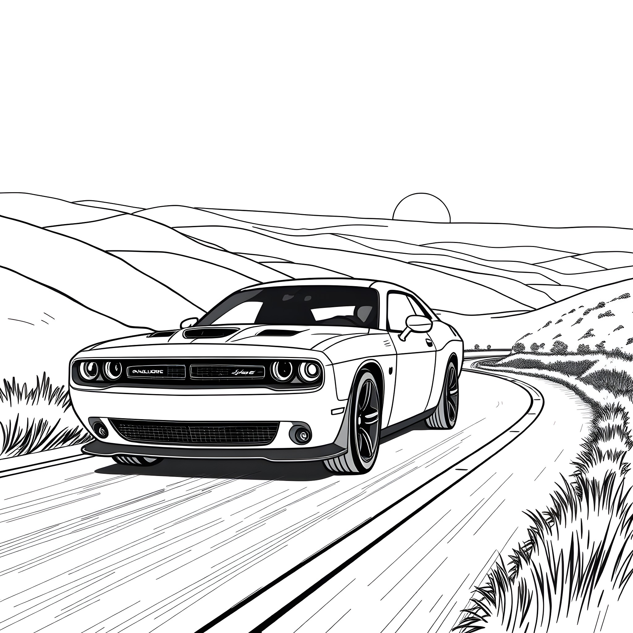 Best Dodge Challenger Coloring Pages (Free Printable PDF)