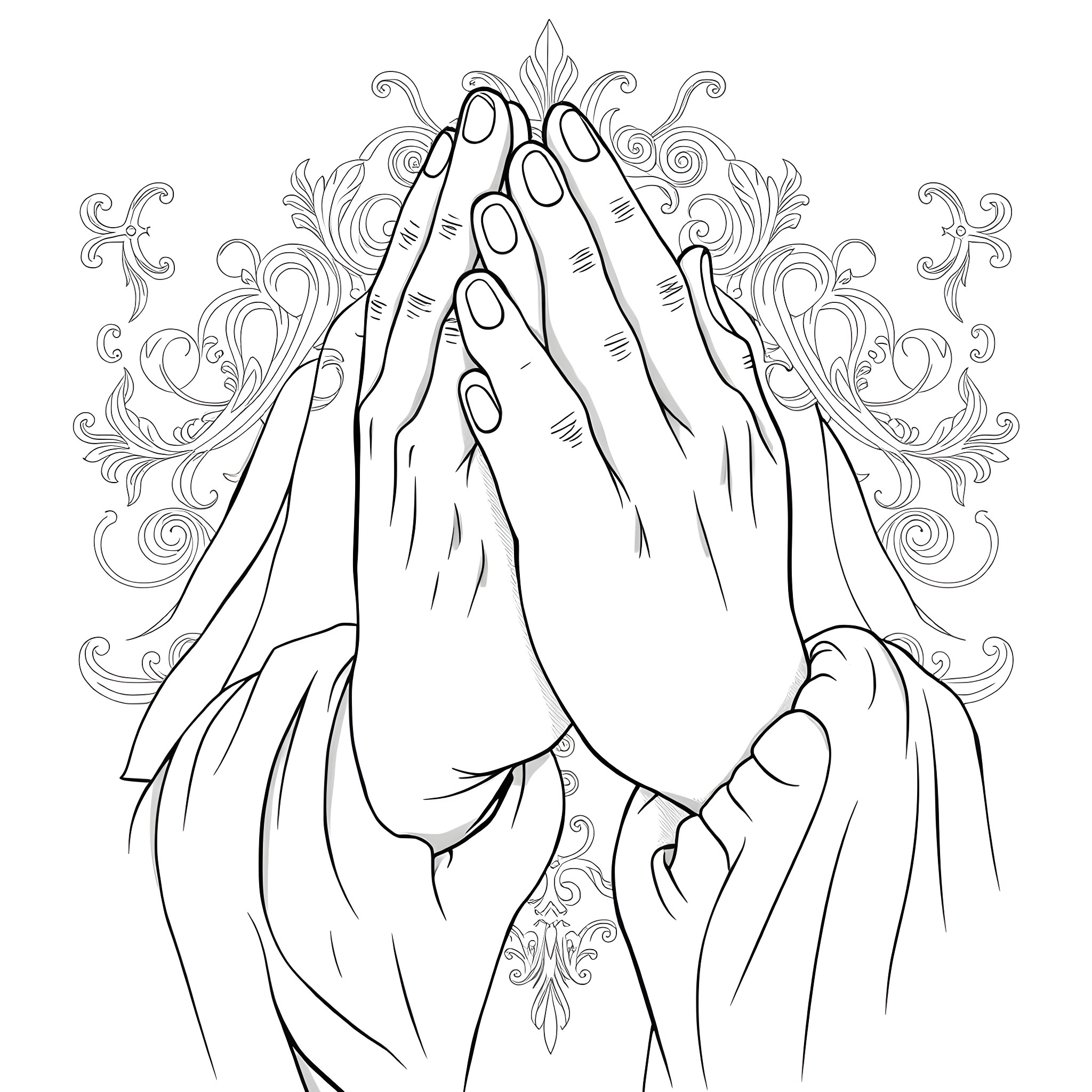 5 Best Praying Hands Coloring Pages (Free Printable PDFs)