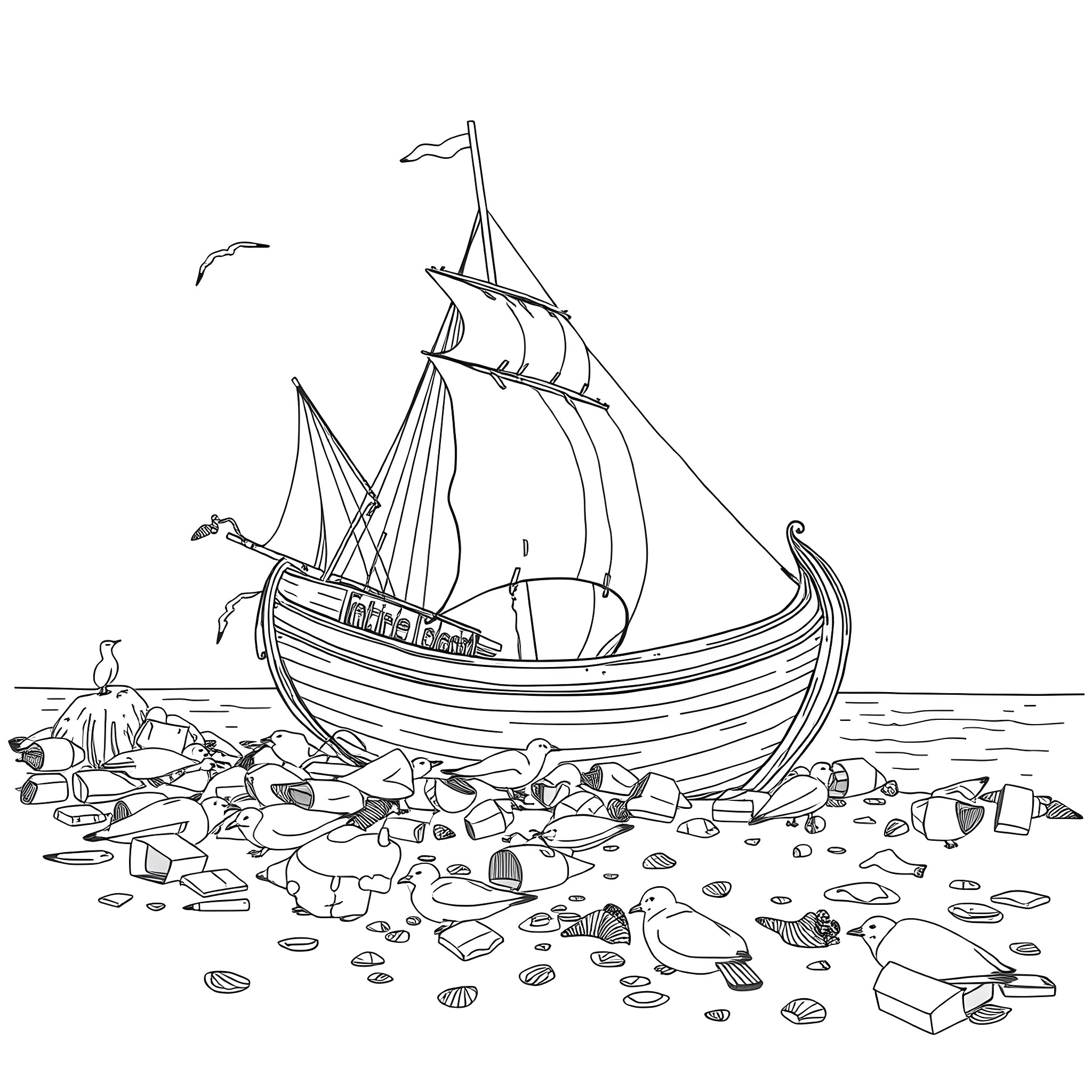 45 Best Ship Coloring Pages (Free Printable PDFs)