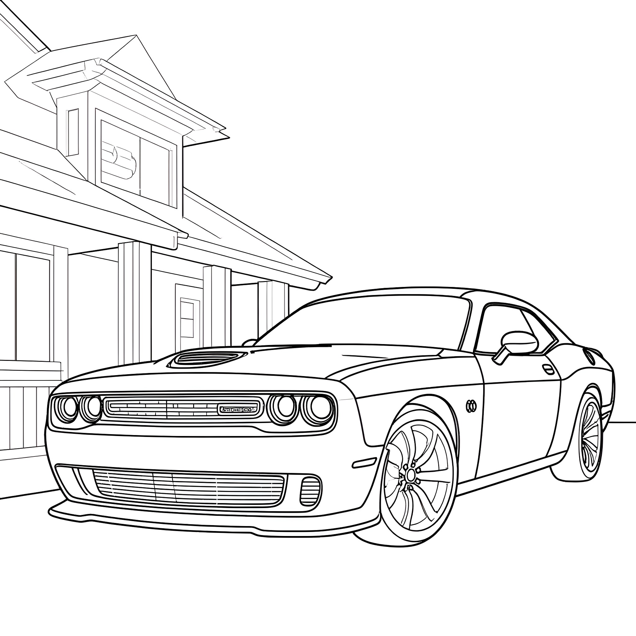 Best Dodge Challenger Coloring Pages (Free Printable PDF)