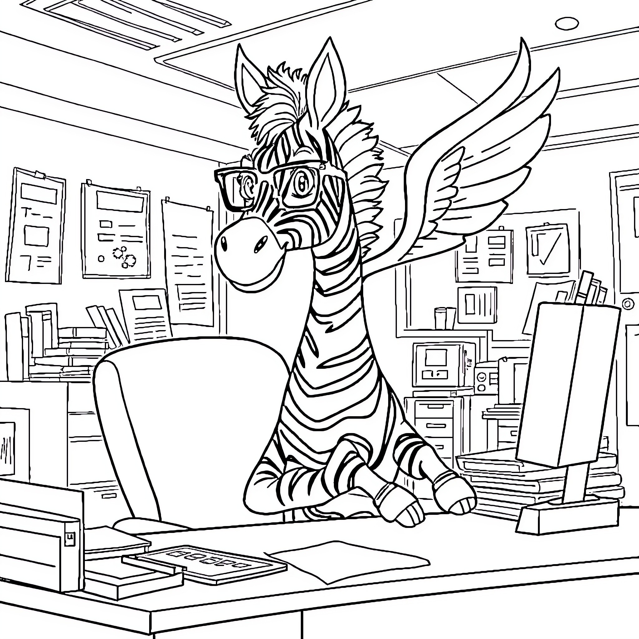 1 Best Flying Zebra Coloring Pages (Free Printable PDFs)