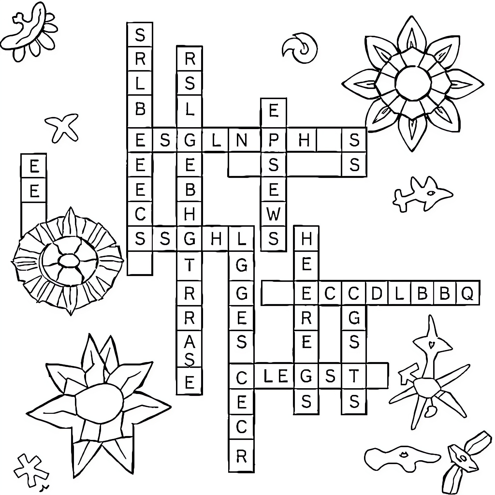 1 Best Crossword Puzzle Coloring Pages (Free Printable PDFs)