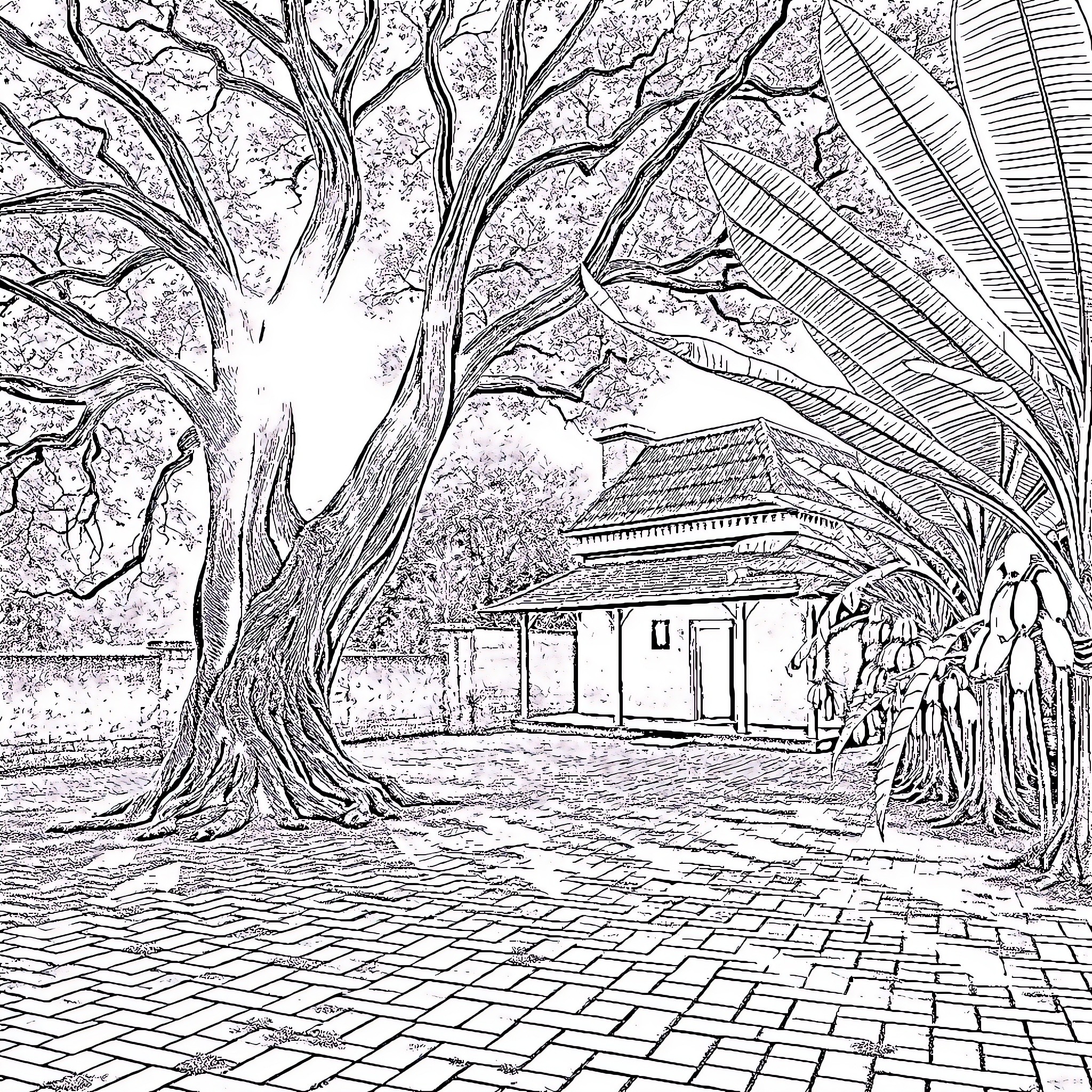 Best Banyan Tree Coloring Pages (Free Printable PDF)