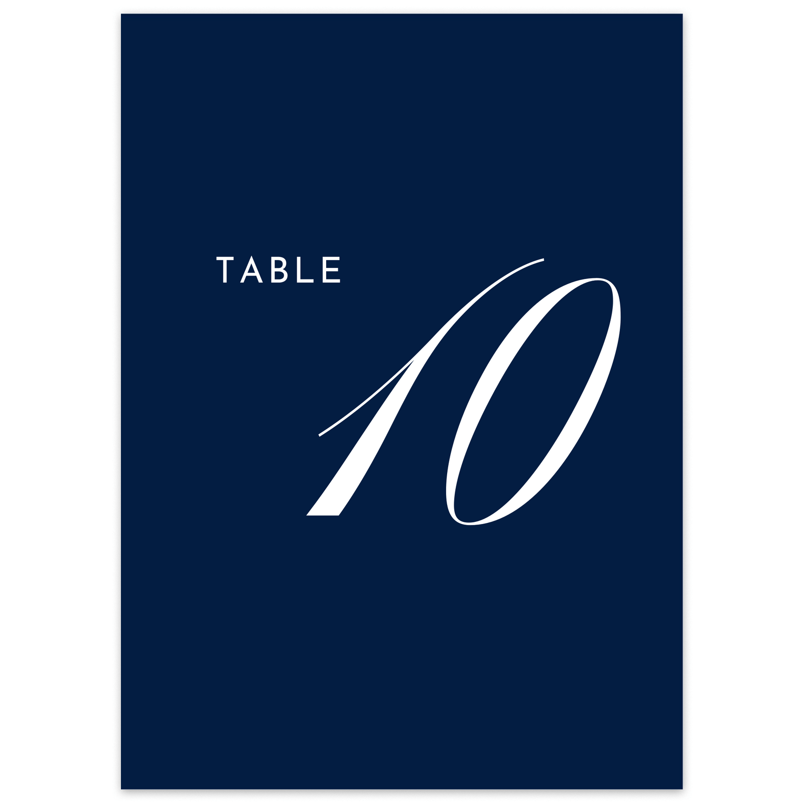 Navy Blue Wedding Table Numbers