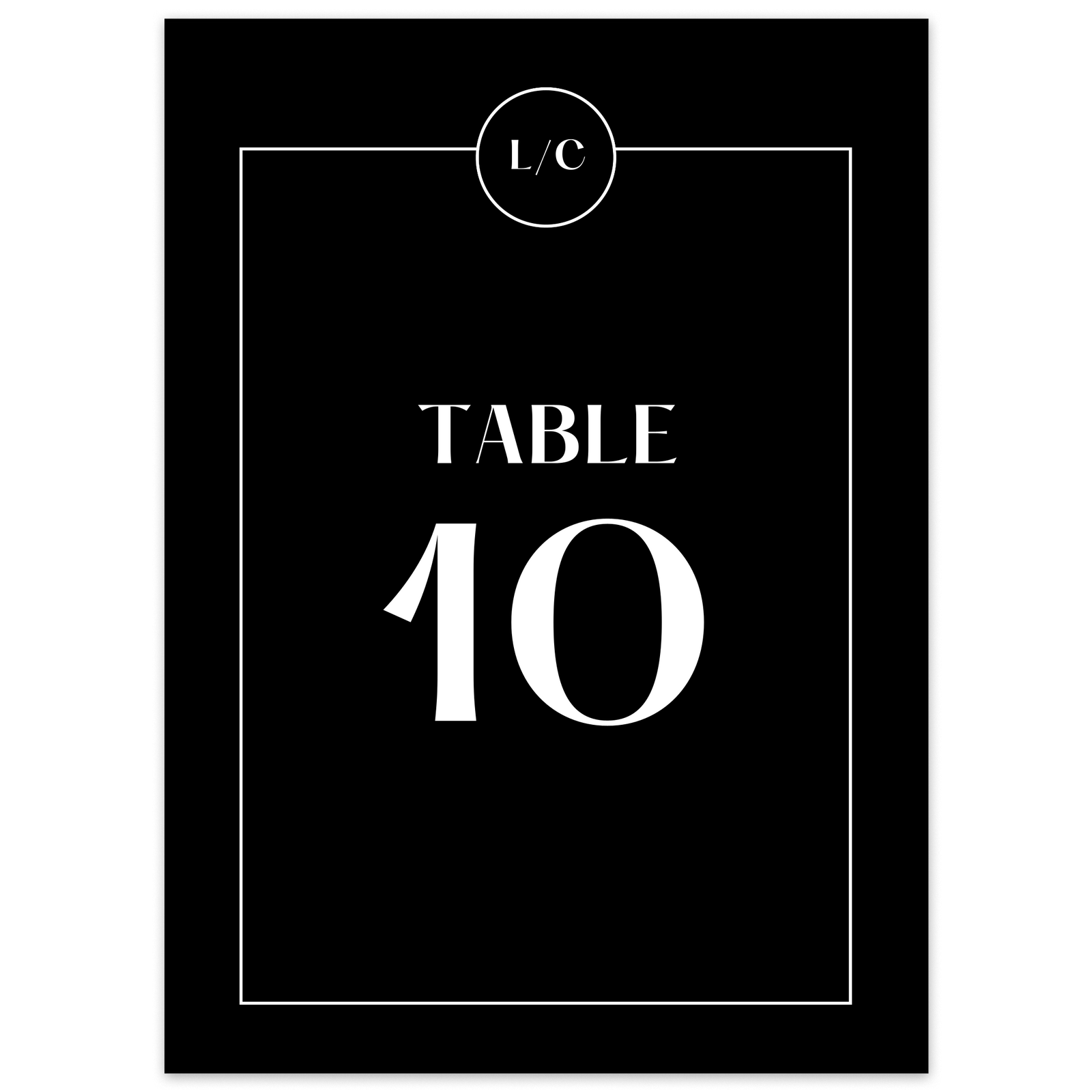 Monogram Wedding Table Numbers