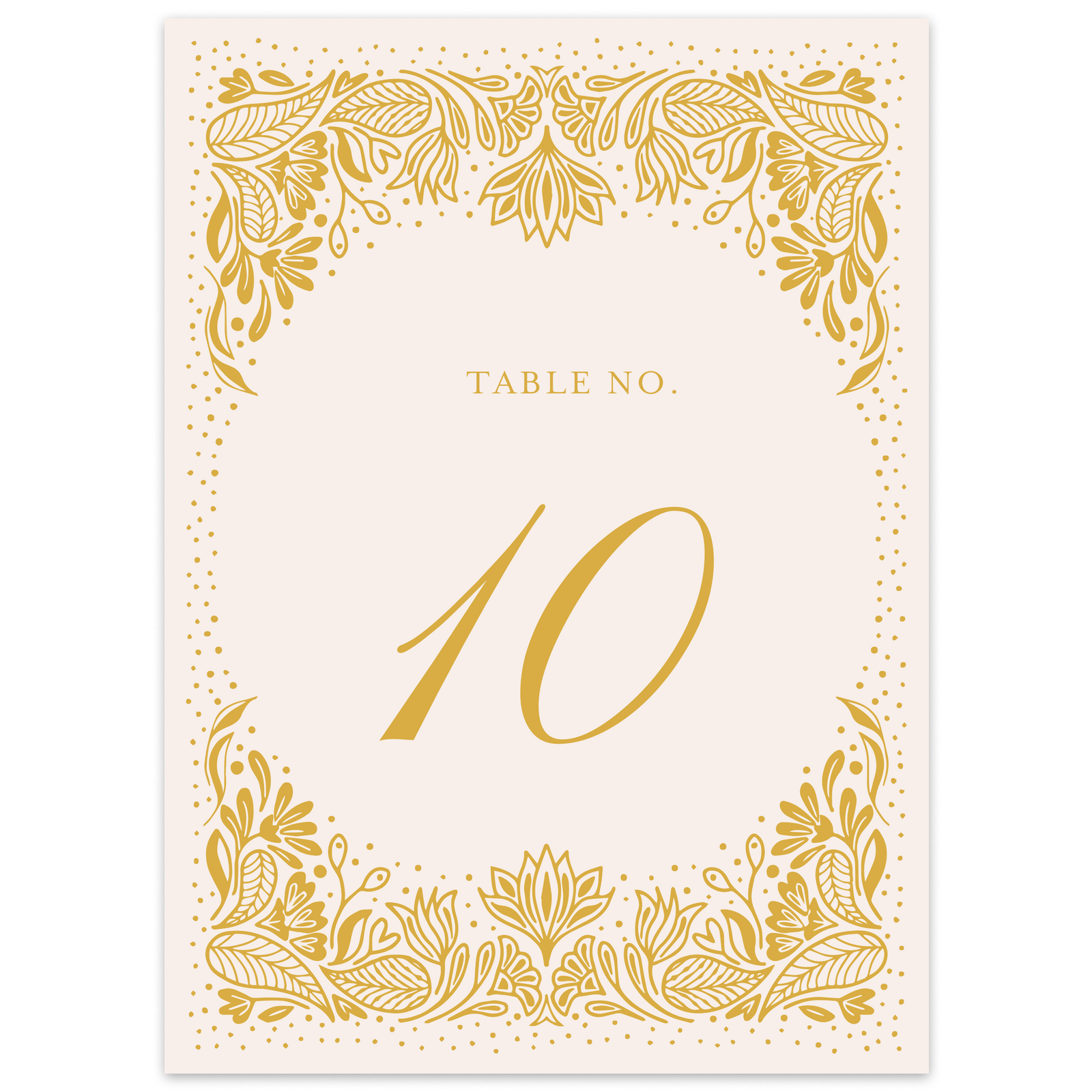 Cultural Wedding Table Numbers