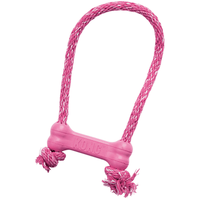 Puppy Goodie Bone with Rope Rubber Dog Toy Mix XSmall ZOO.fi