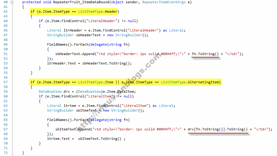 动态绑数据(Repeater控件HeaderTemplate和ItemTemplate) 博客园