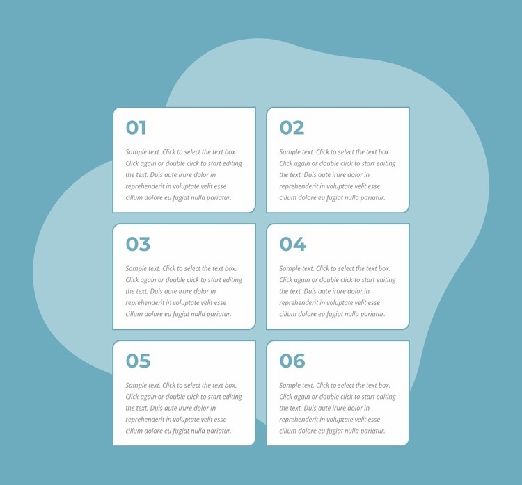 Grid repeater with numbers Html Code Example