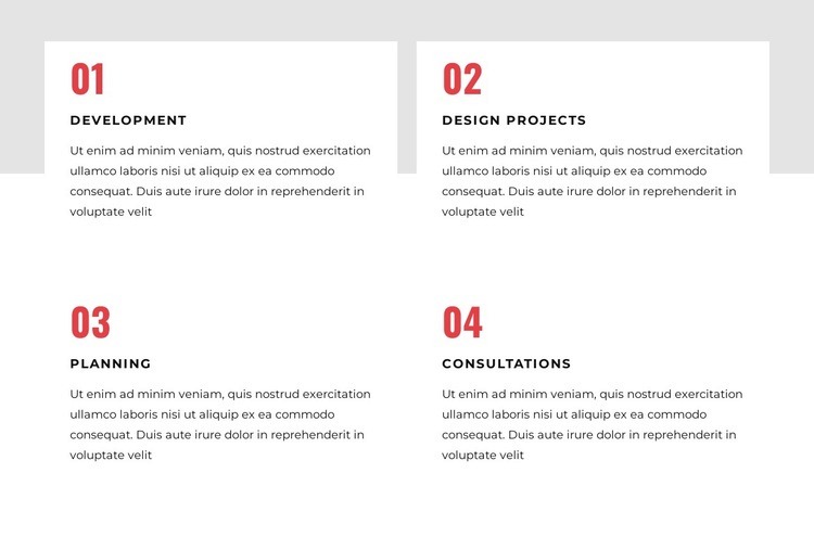 Numbered grid repeater Html Code Example