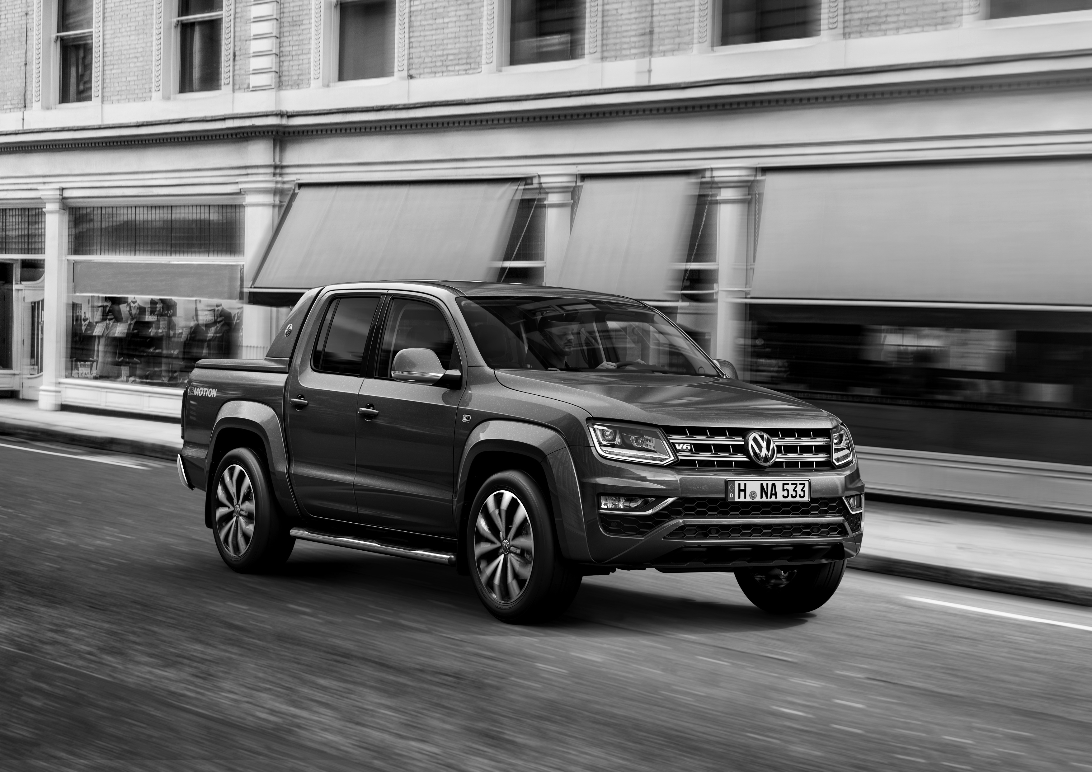 Download Black & White Car Volkswagen Vehicle Volkswagen Amarok HD