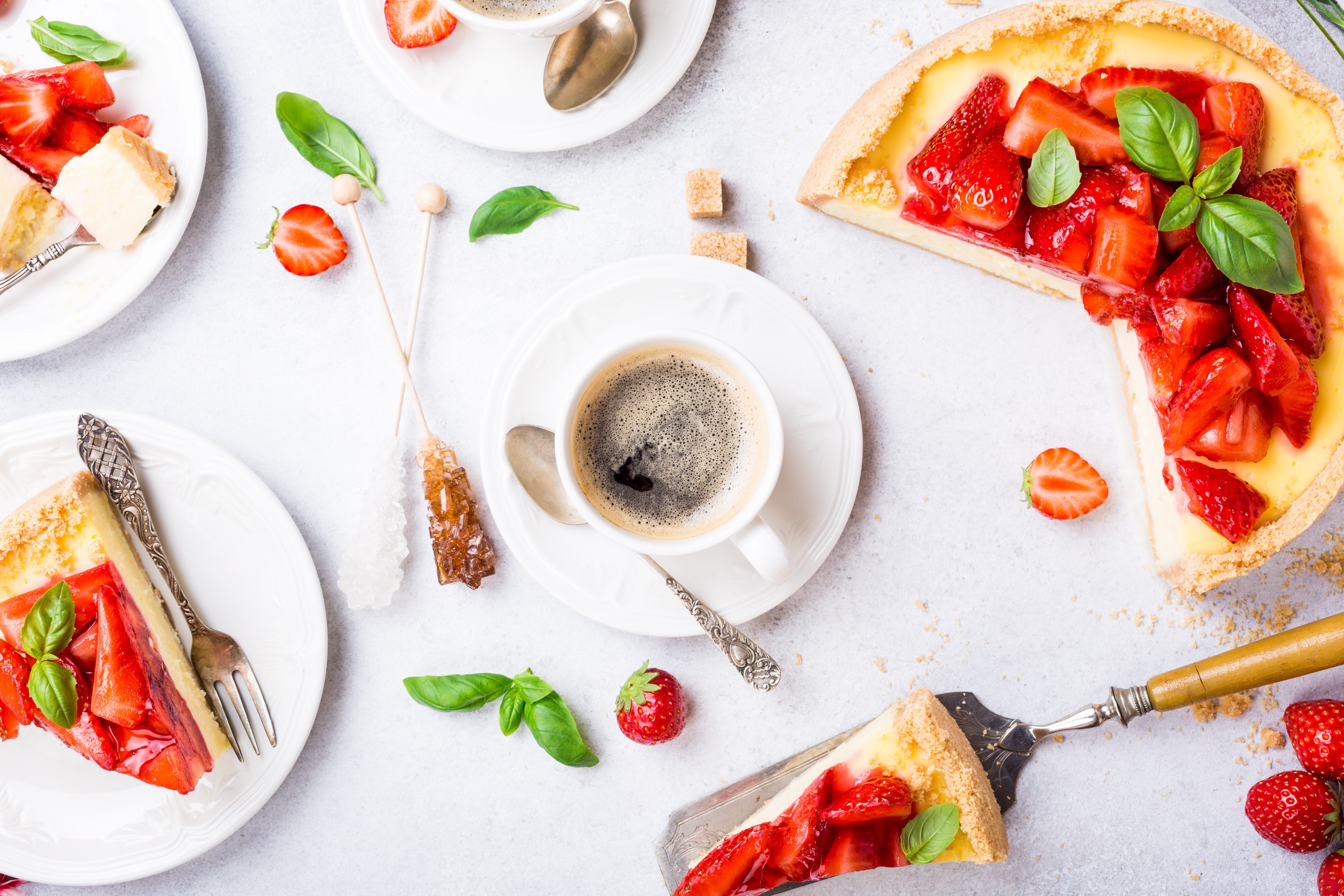 Download Still Life Cup Fruit Dessert Cake Strawberry Coffee Berry Food