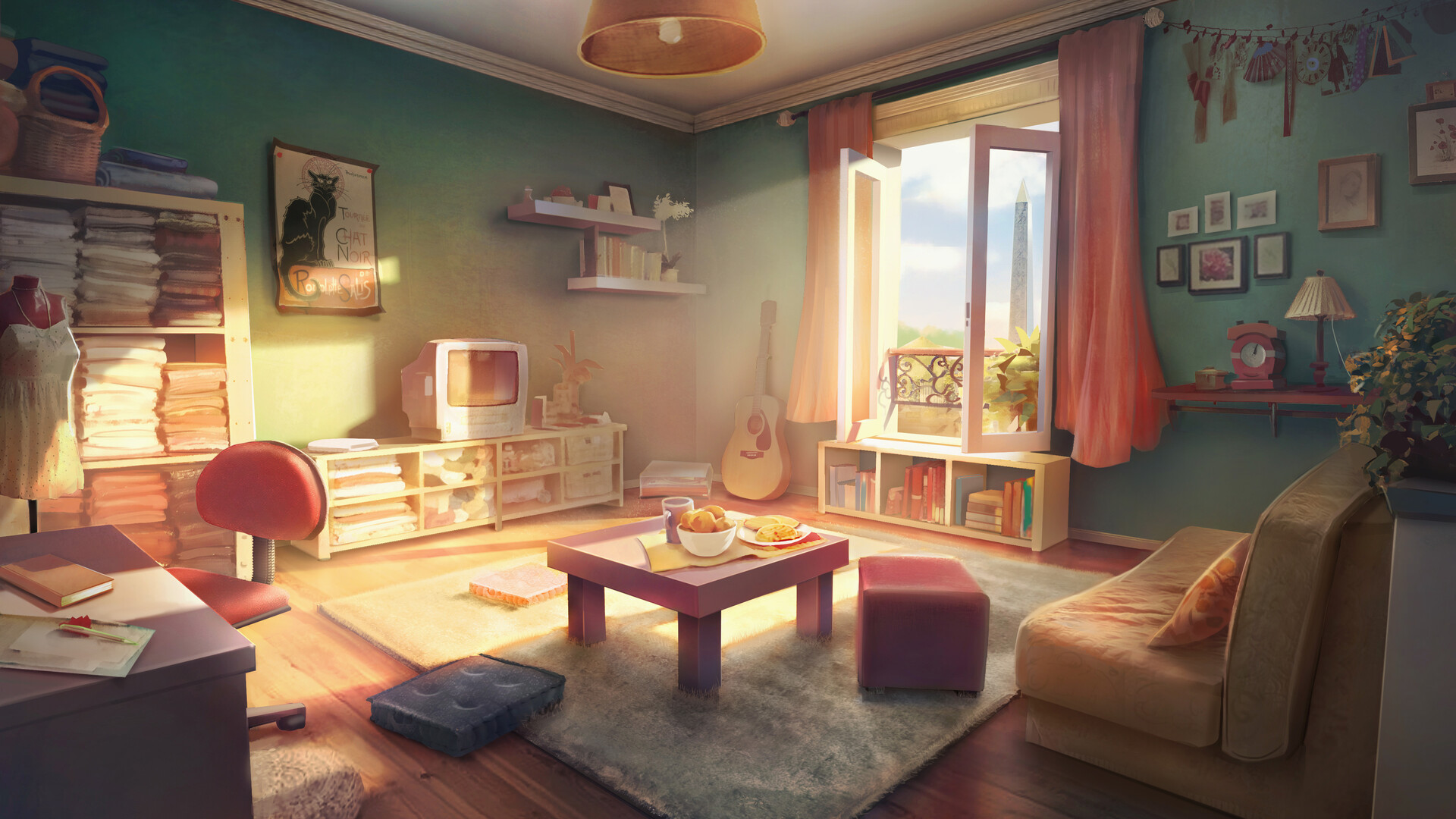 Download Apartment Artistic Room HD Wallpaper by Robin Lhebrard