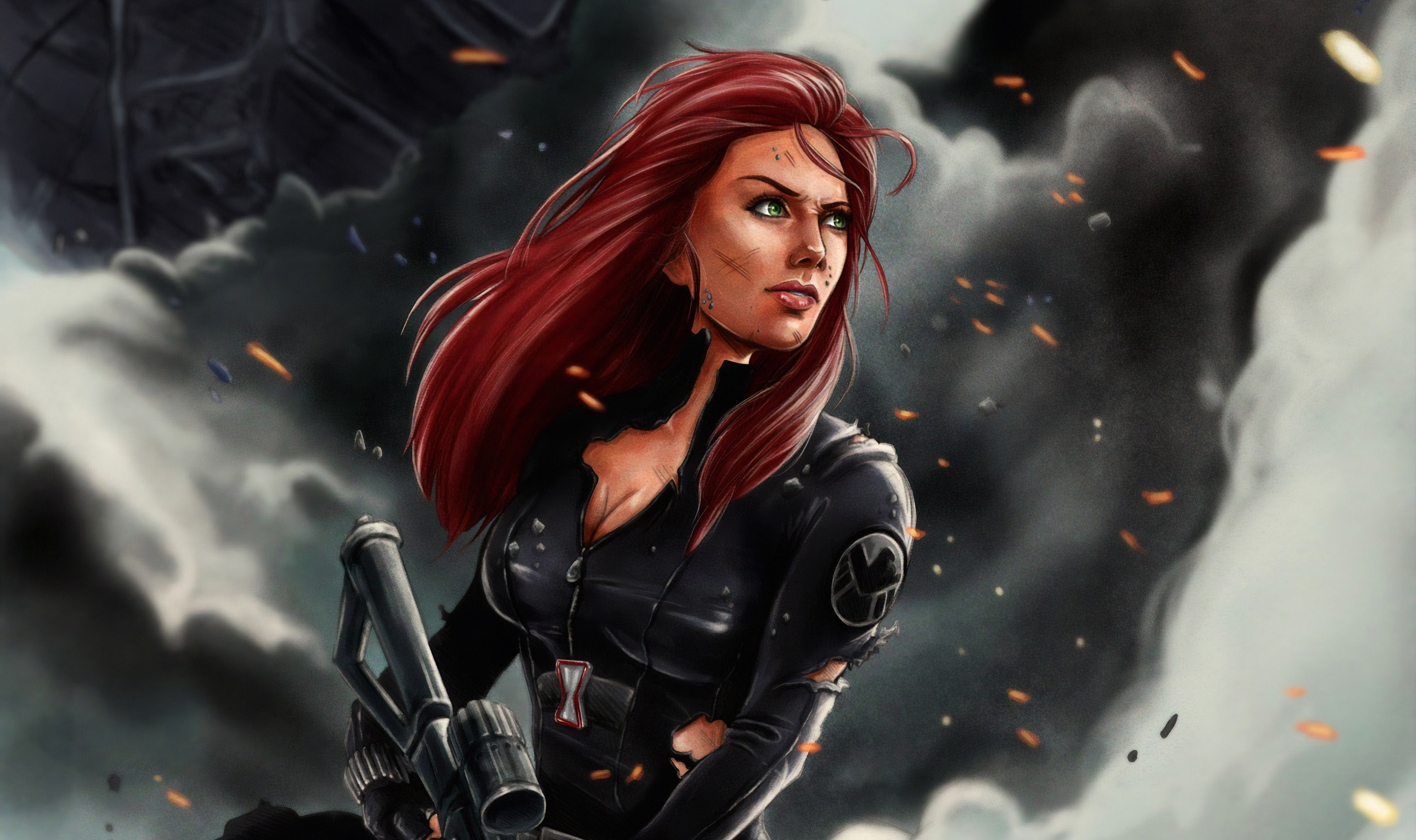 Black Widow 4k Ultra HD Wallpaper by santtos denilson