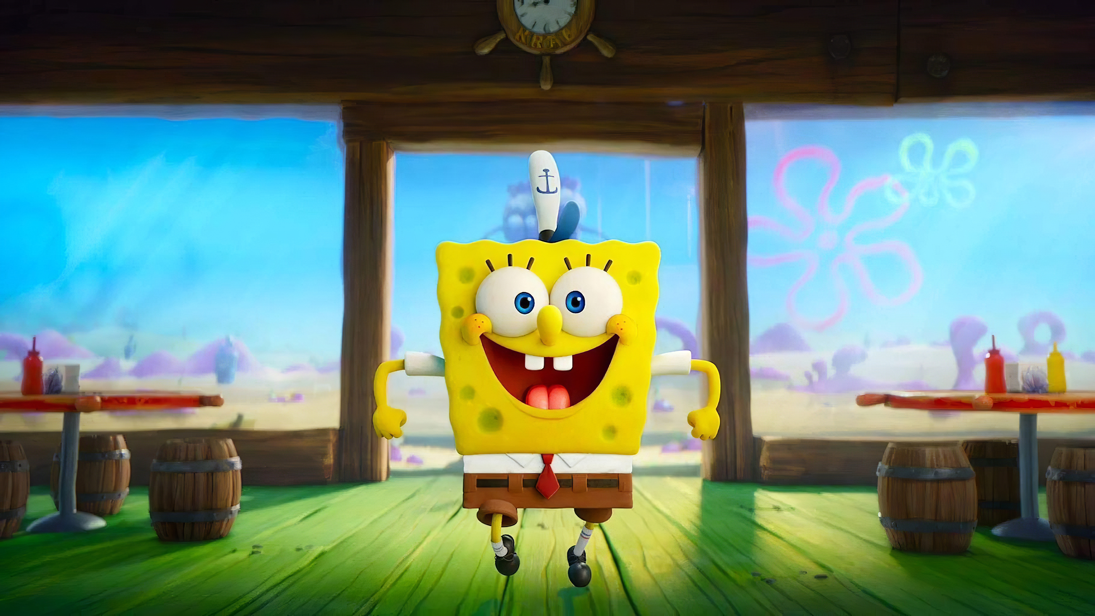 The SpongeBob Movie Sponge on the Run 4k Ultra HD Wallpaper