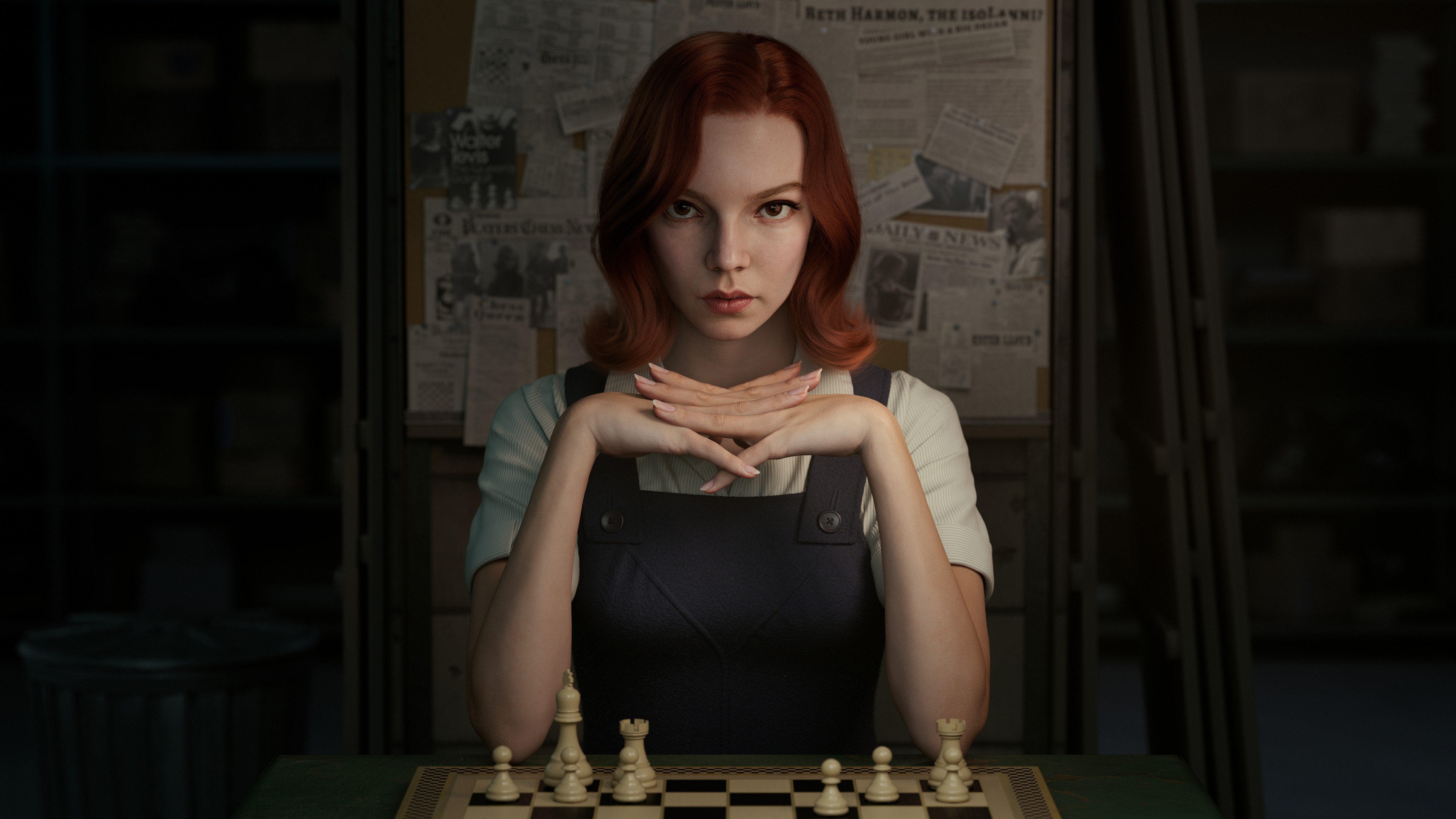 Download Beth Harmon Anya TaylorJoy TV Show The Queen's Gambit HD