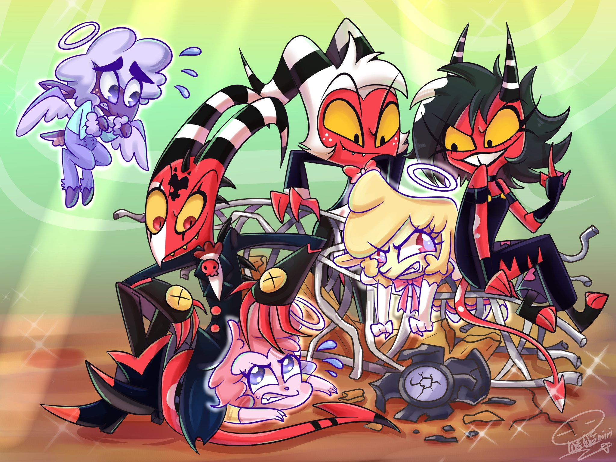 Download Moxxie (Helluva Boss) Millie (Helluva Boss) Keenie (Helluva