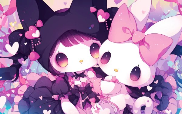 Onegai My Melody and Kuromi HD Anime Wallpaper by patrika