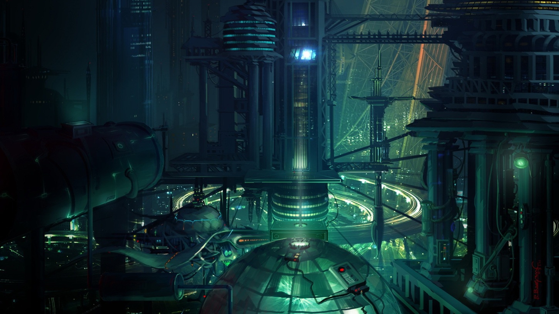 Futuristic SciFi City HD Wallpaper