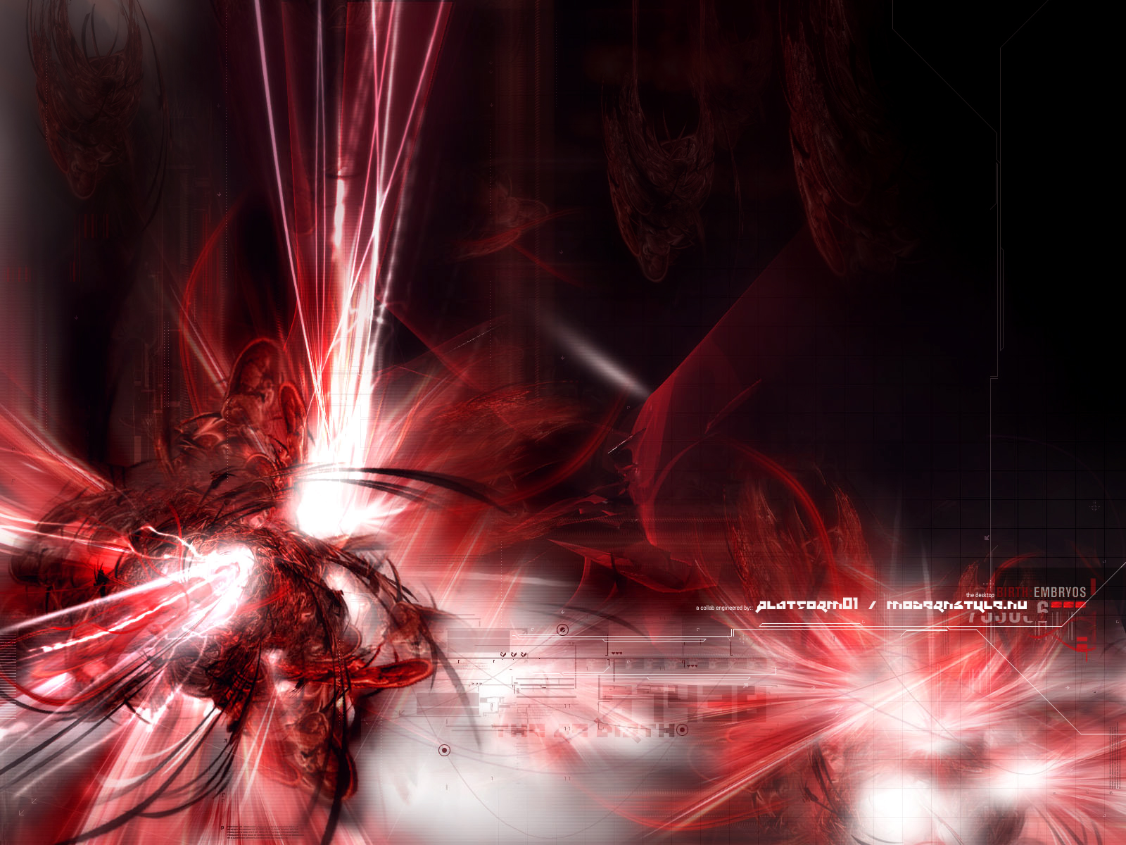 Red Abstract Vector HD Wallpaper