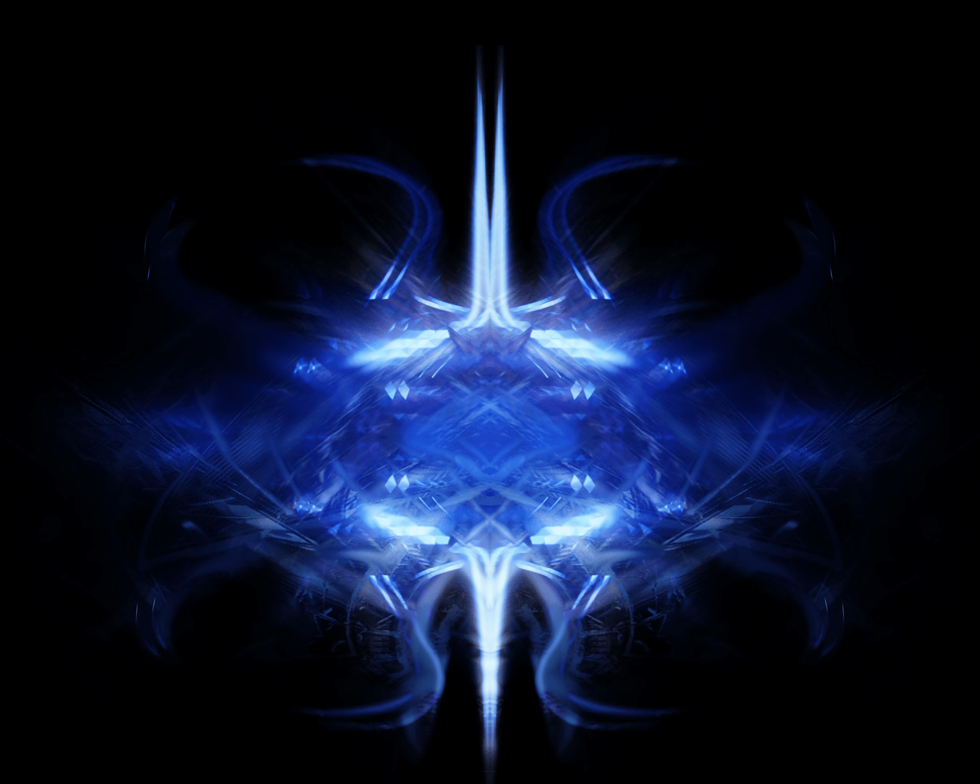 Abstract Blue Fire Wallpaper