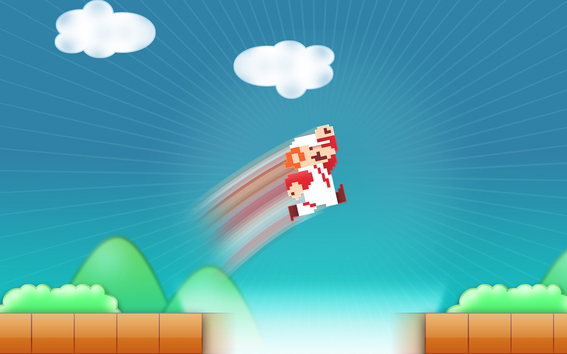 Super Mario HD Wallpaper Sky Jump Adventure