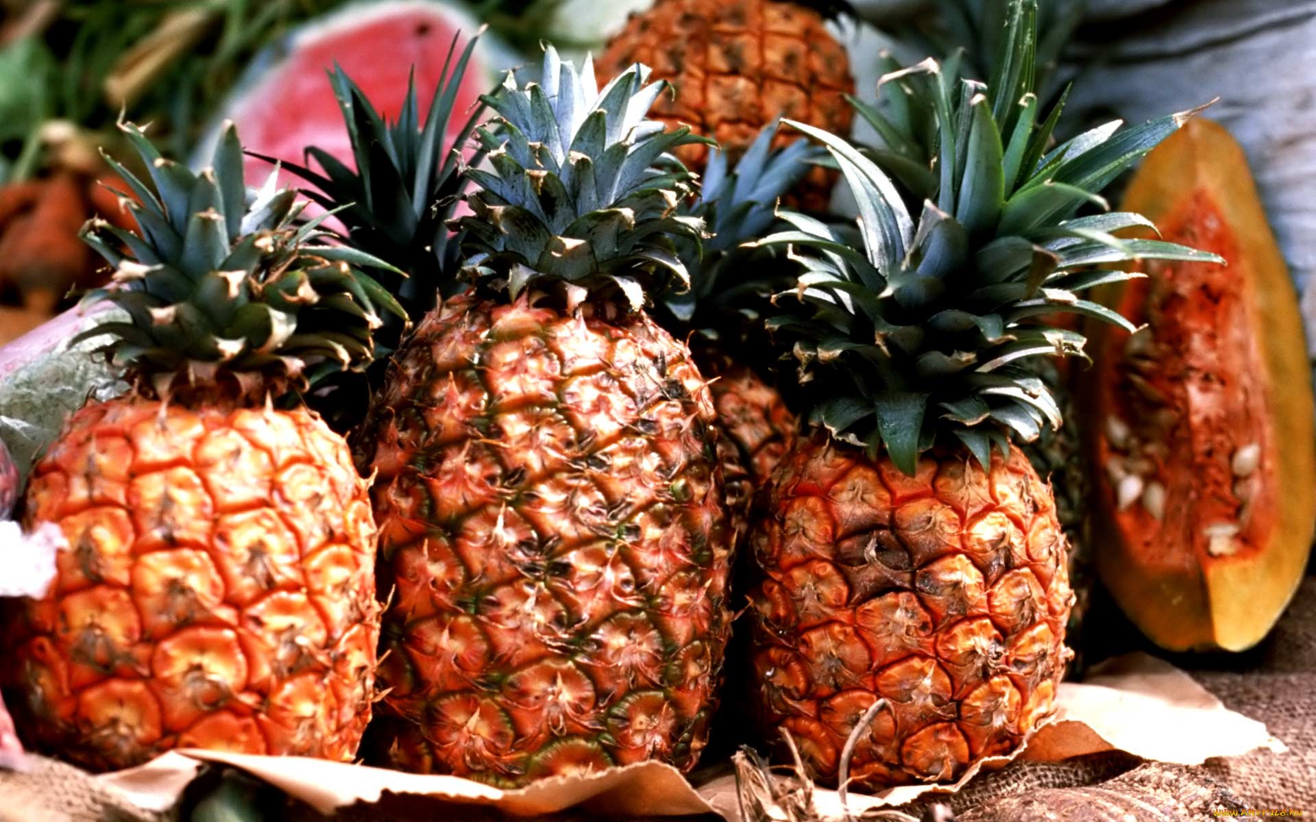 Download Food Pineapple HD Wallpaper